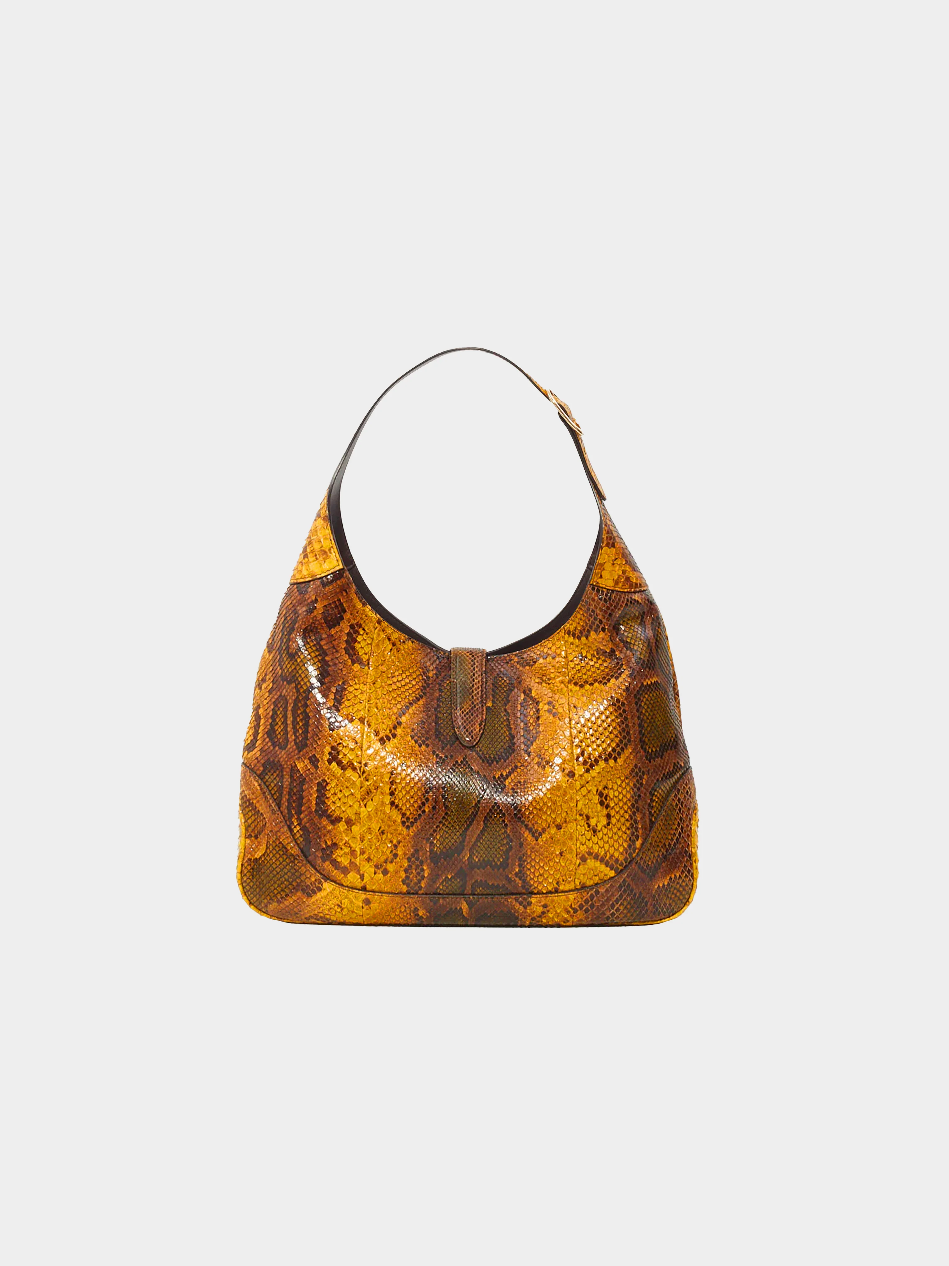 Gucci 2010s Yellow Python Jackie Bag - Image 3