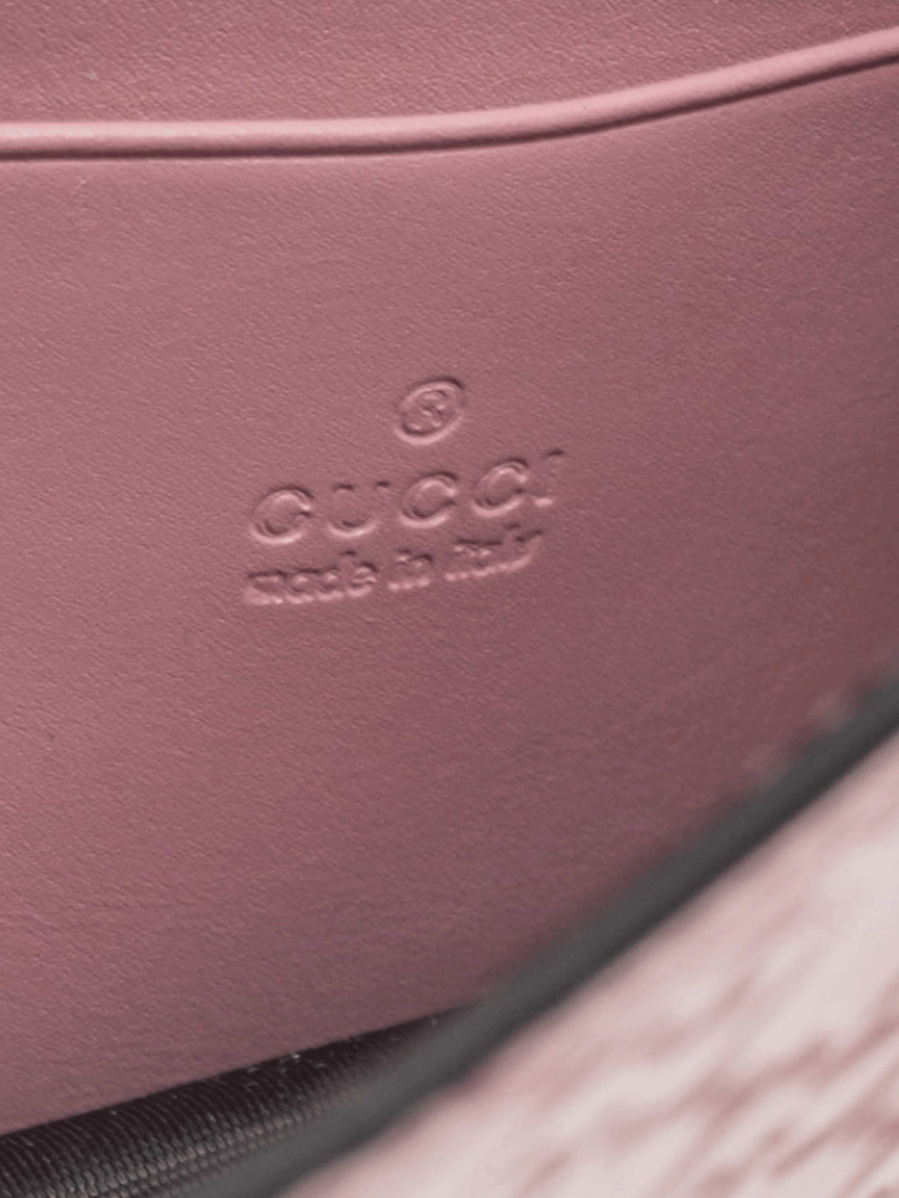 Gucci 2016 Pink Icon Camellia Guccissima Gucci Signature Chain Wallet - Image 6