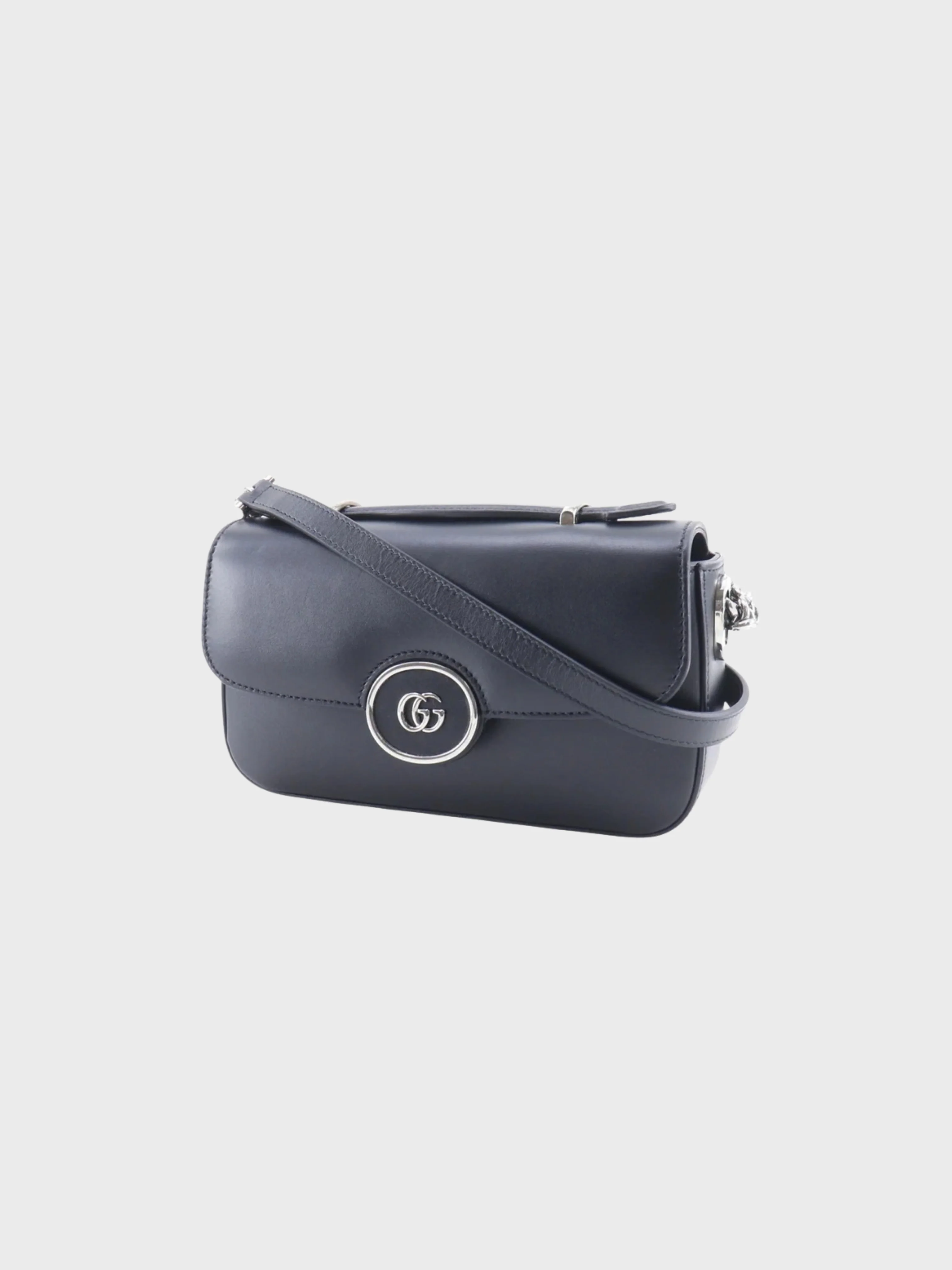 Gucci 2020s Black Leather Petite GG 2Way Shoulder Bag - Image 2