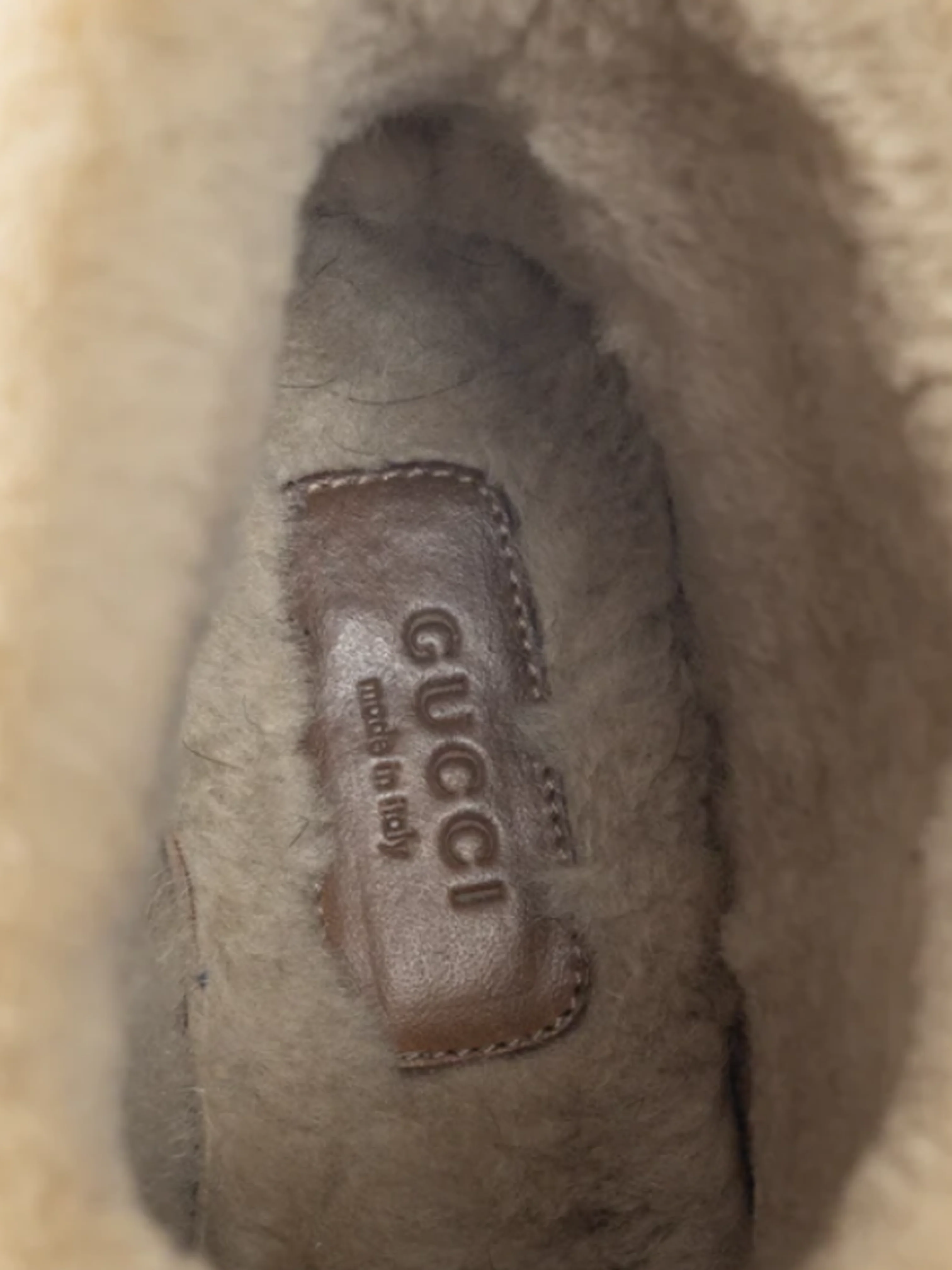 Gucci 2021 Fria Beige Jumbo GG Sherpa Horsebit Ankle Boots - Image 5