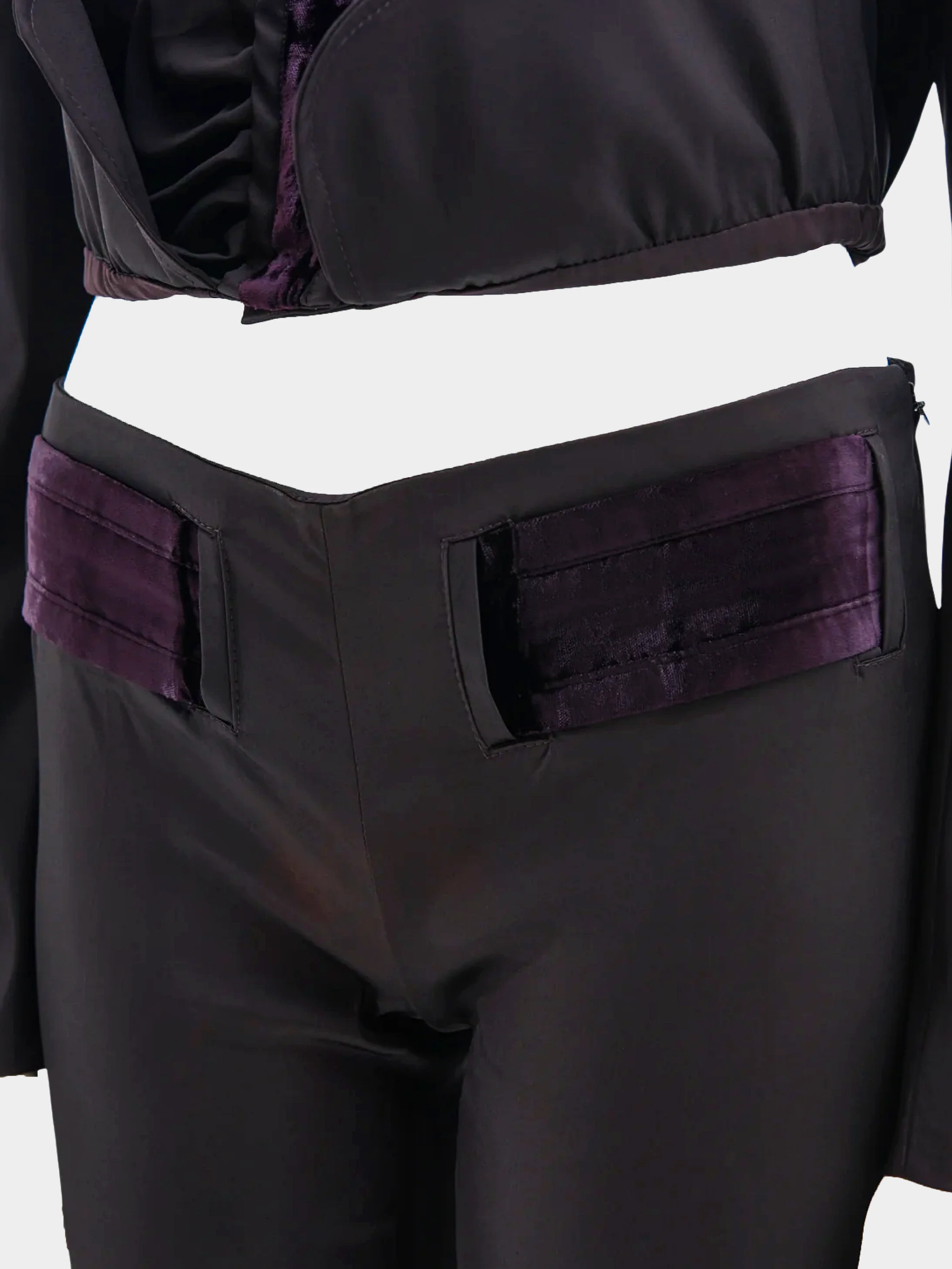 Gucci by Tom Ford FW 2004 Aubergine Taffeta Three Piece Set - Image 4