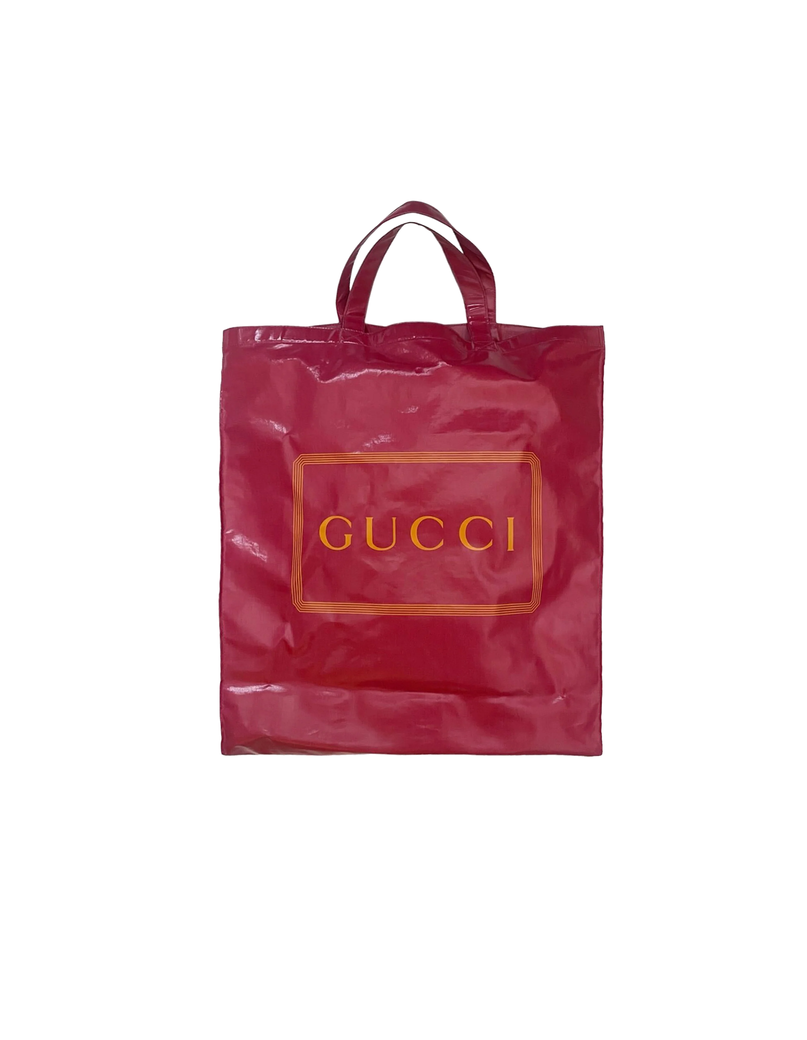 Gucci 2010s Red Coated Canvas Logo Tote