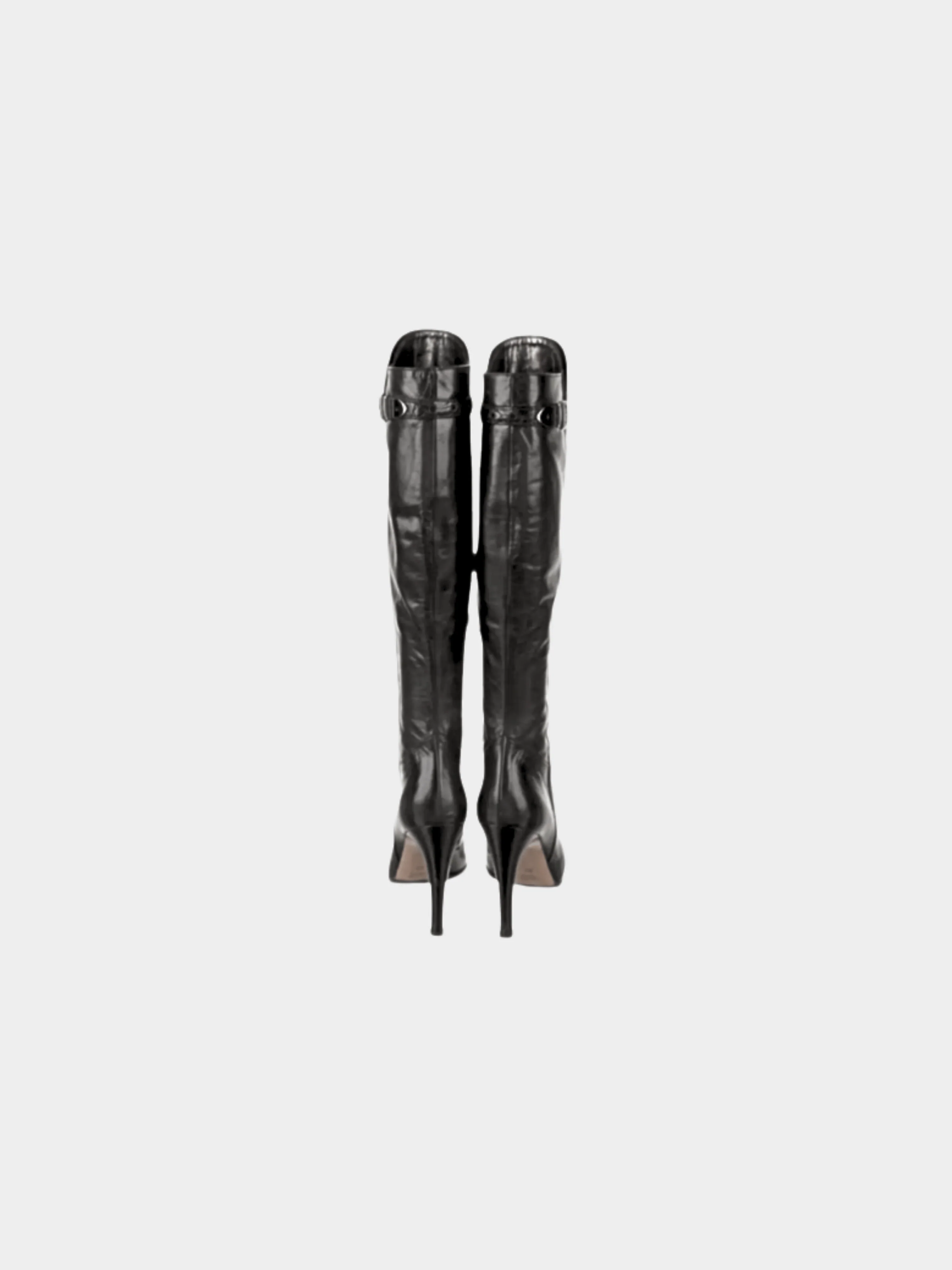 Gucci FW 2005 Black Crocodile Leather Boots - Image 3