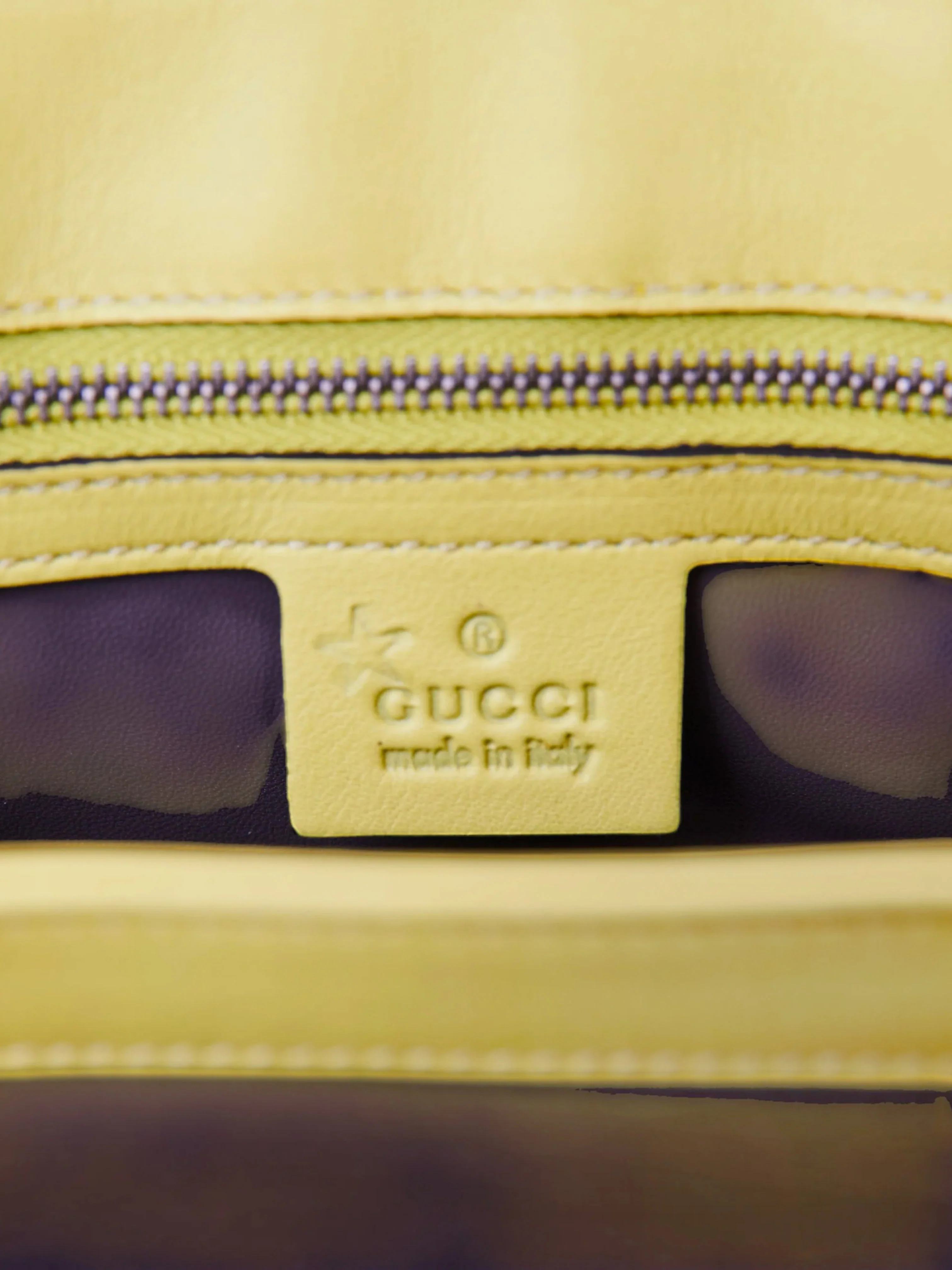 Gucci FW 2013 Yellow Crocodile Leather Lady Lock Bag - Image 5