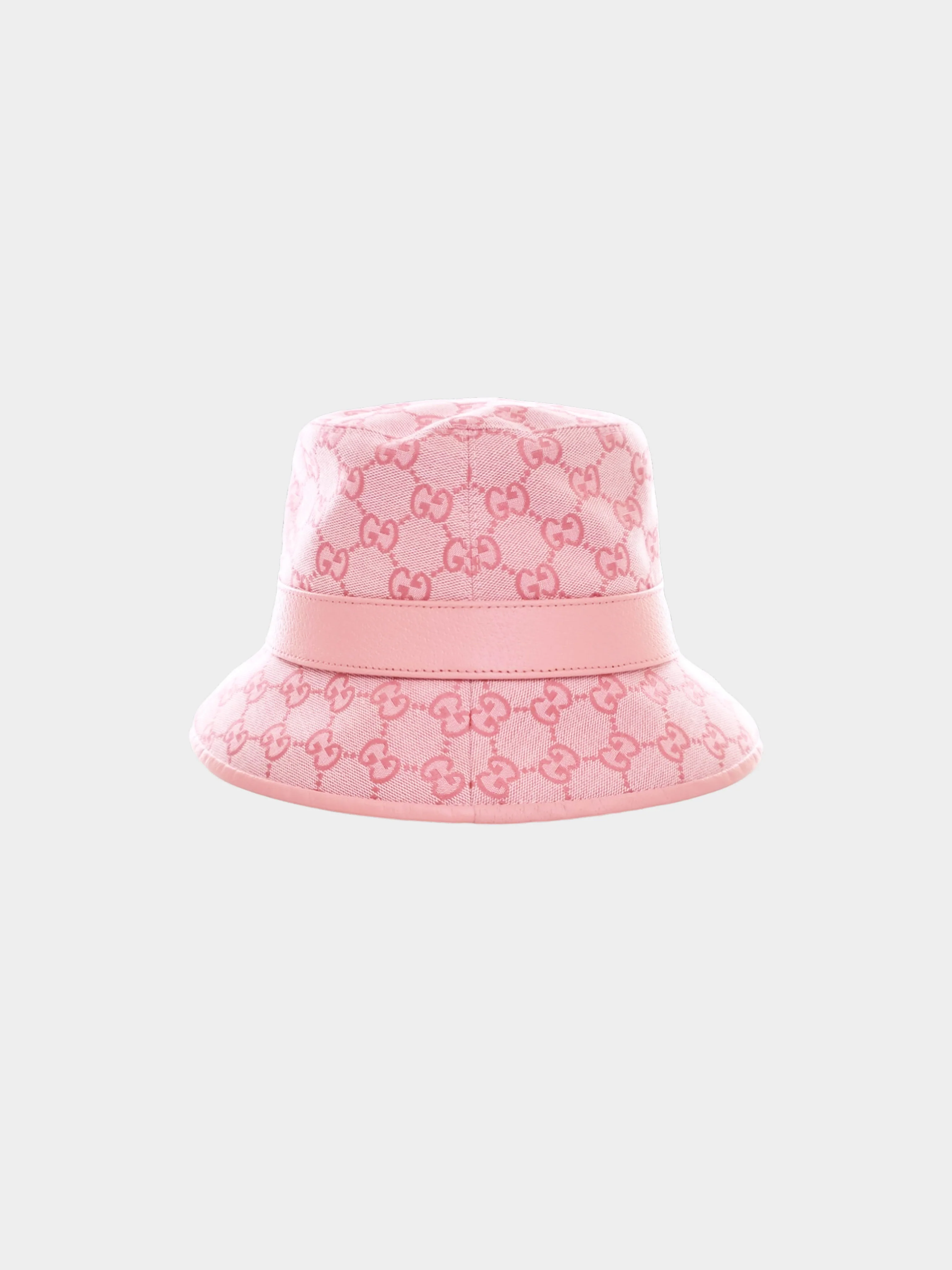 Gucci Late 2010s Pink Monogram Double G Bucket Hat - Image 2