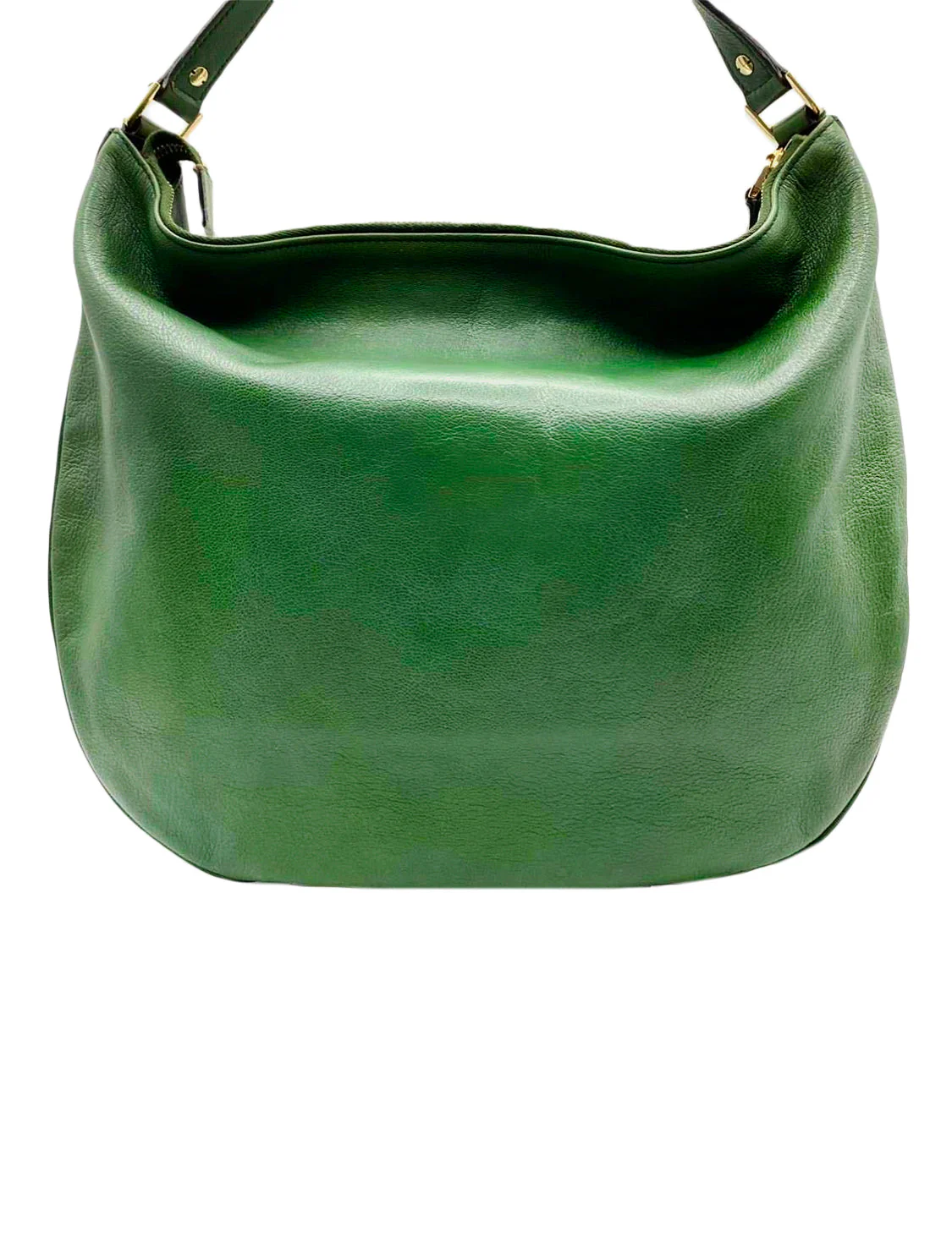 Gucci 2000s Rare Green OG Hobo Gold Logo Bag - Image 3