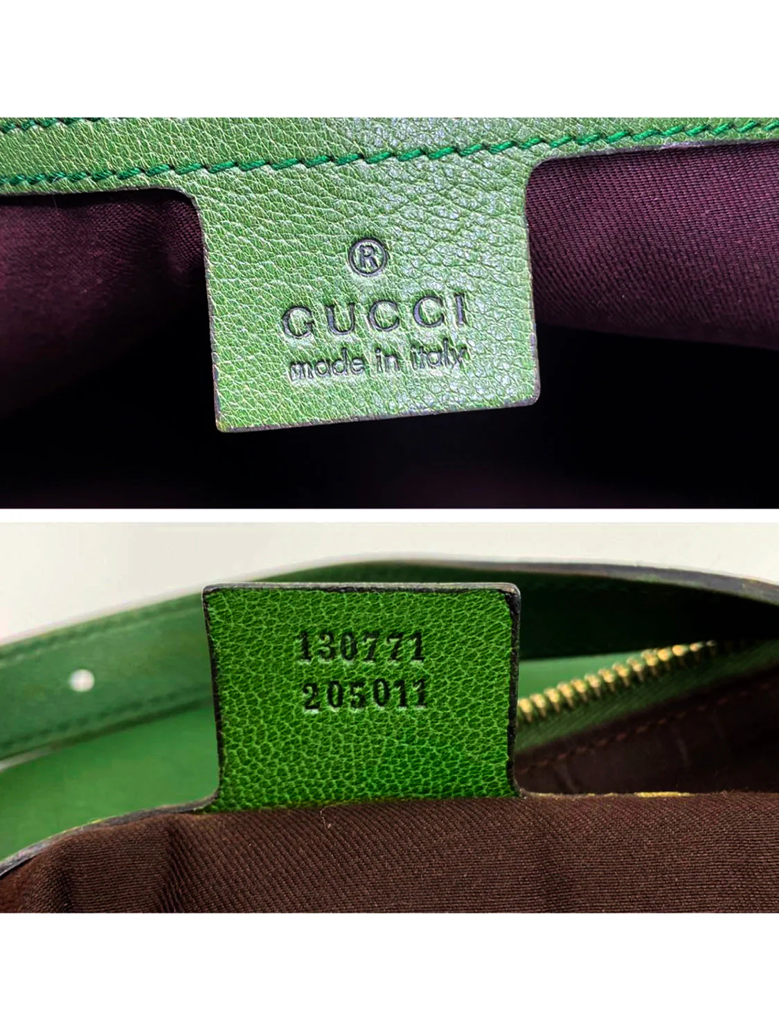 Gucci 2000s Rare Green OG Hobo Gold Logo Bag - Image 5
