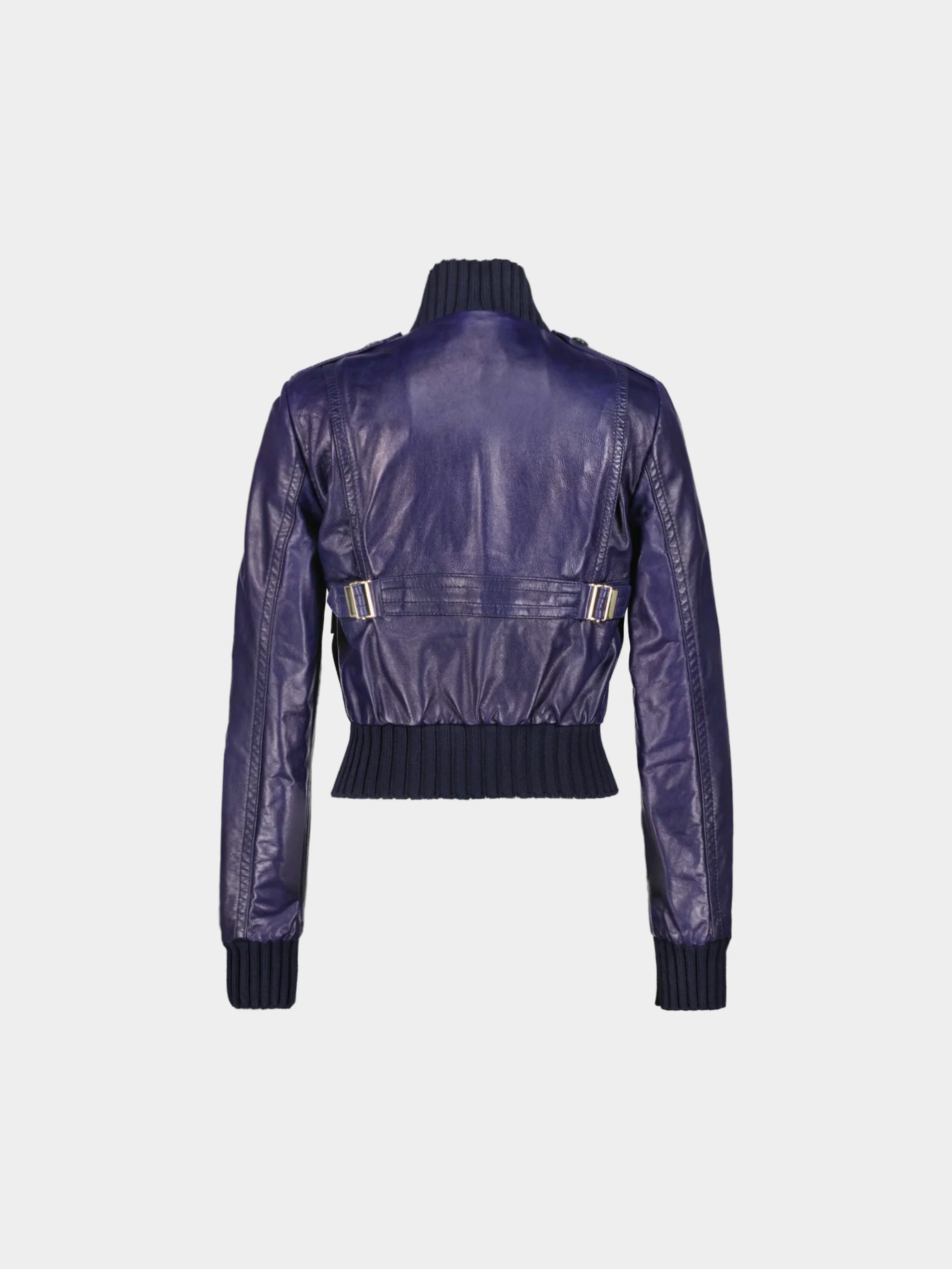 Gucci Resort 2006 Blue 'Madonna' Leather Bomber Jacket - Image 2