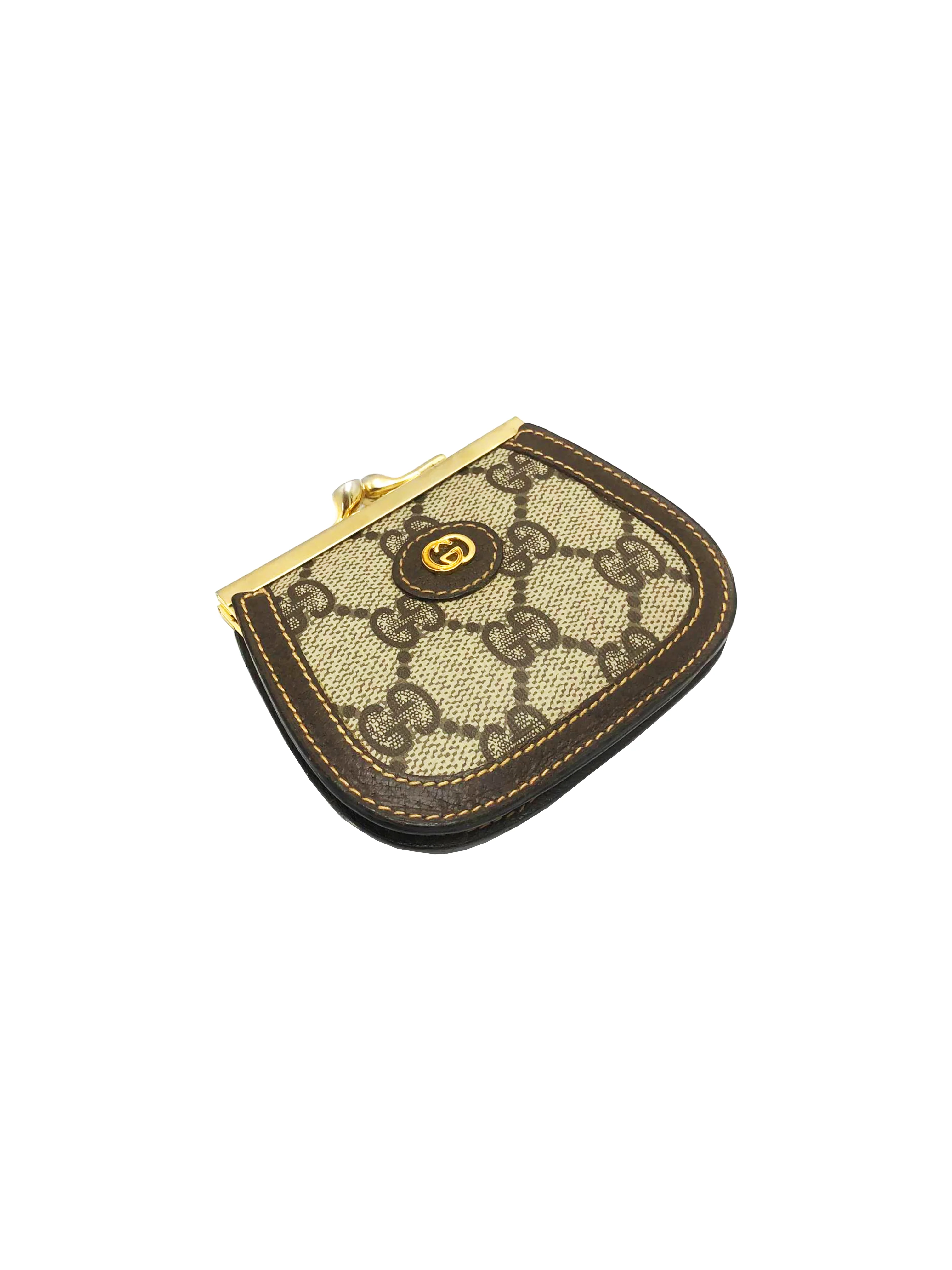 Gucci 2000s Round Coin Gold Pouch - Image 2