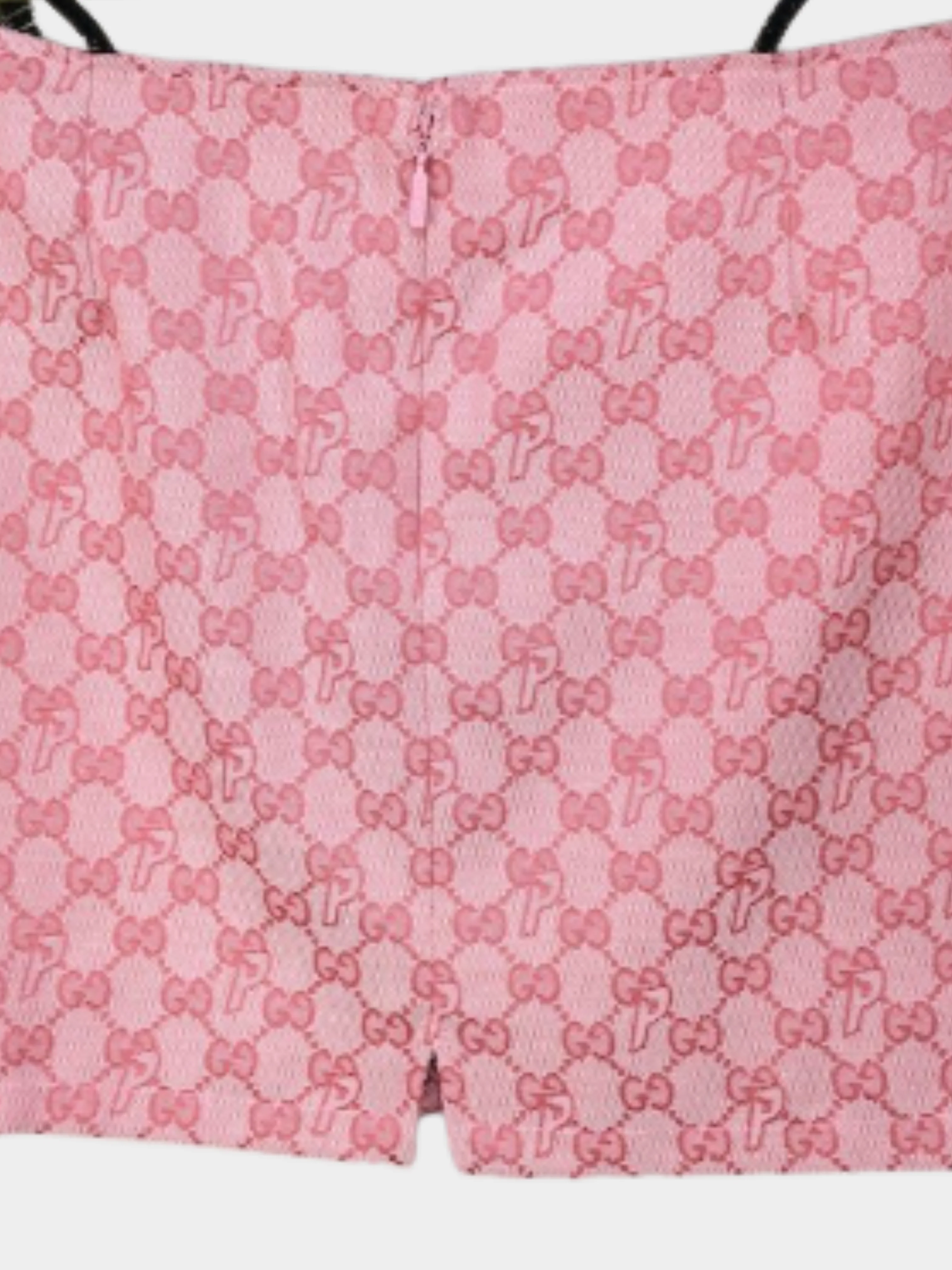 Gucci X Palace 2022 Pink Logo Jacquard Mini Skirt - Image 2