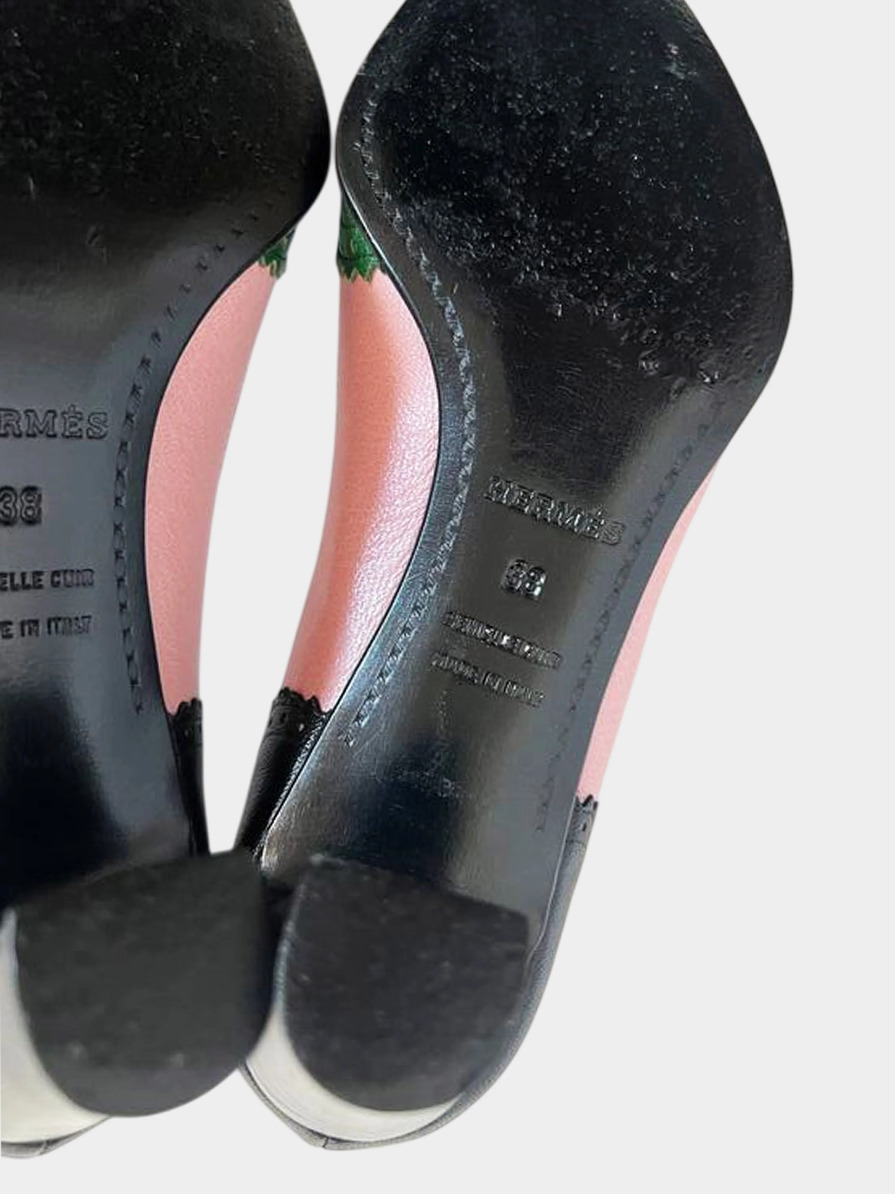 Hermes 1980s Tri-color Tassel Brogue Pumps - Image 4