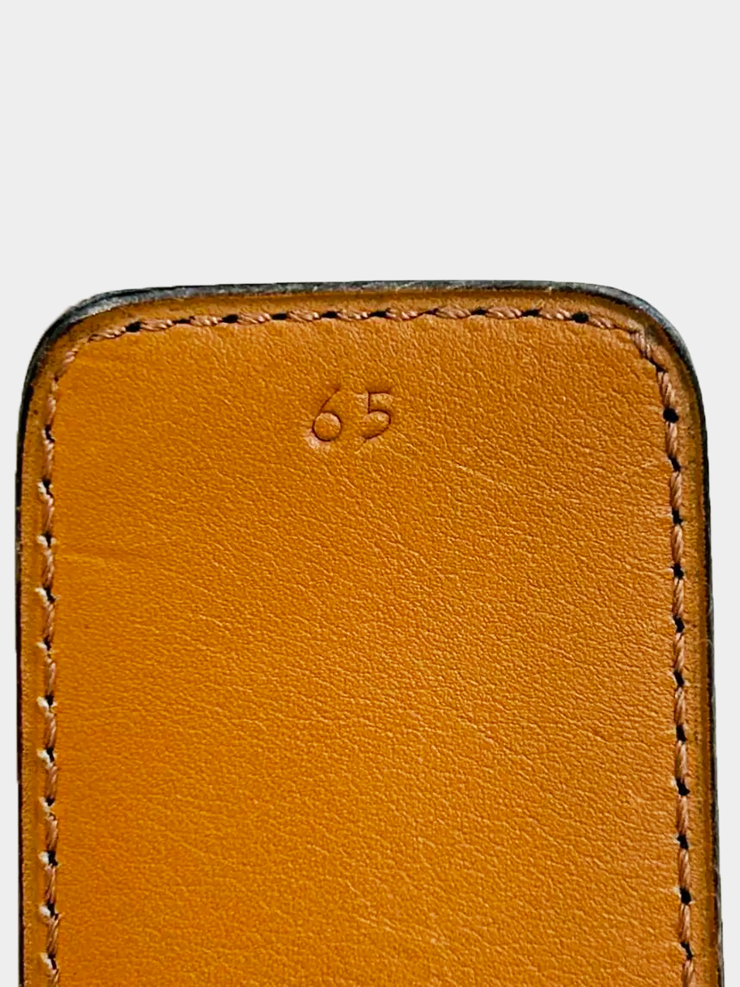 Hermès 1983 Black Leather Clou de Selle Studded Belt - Image 5