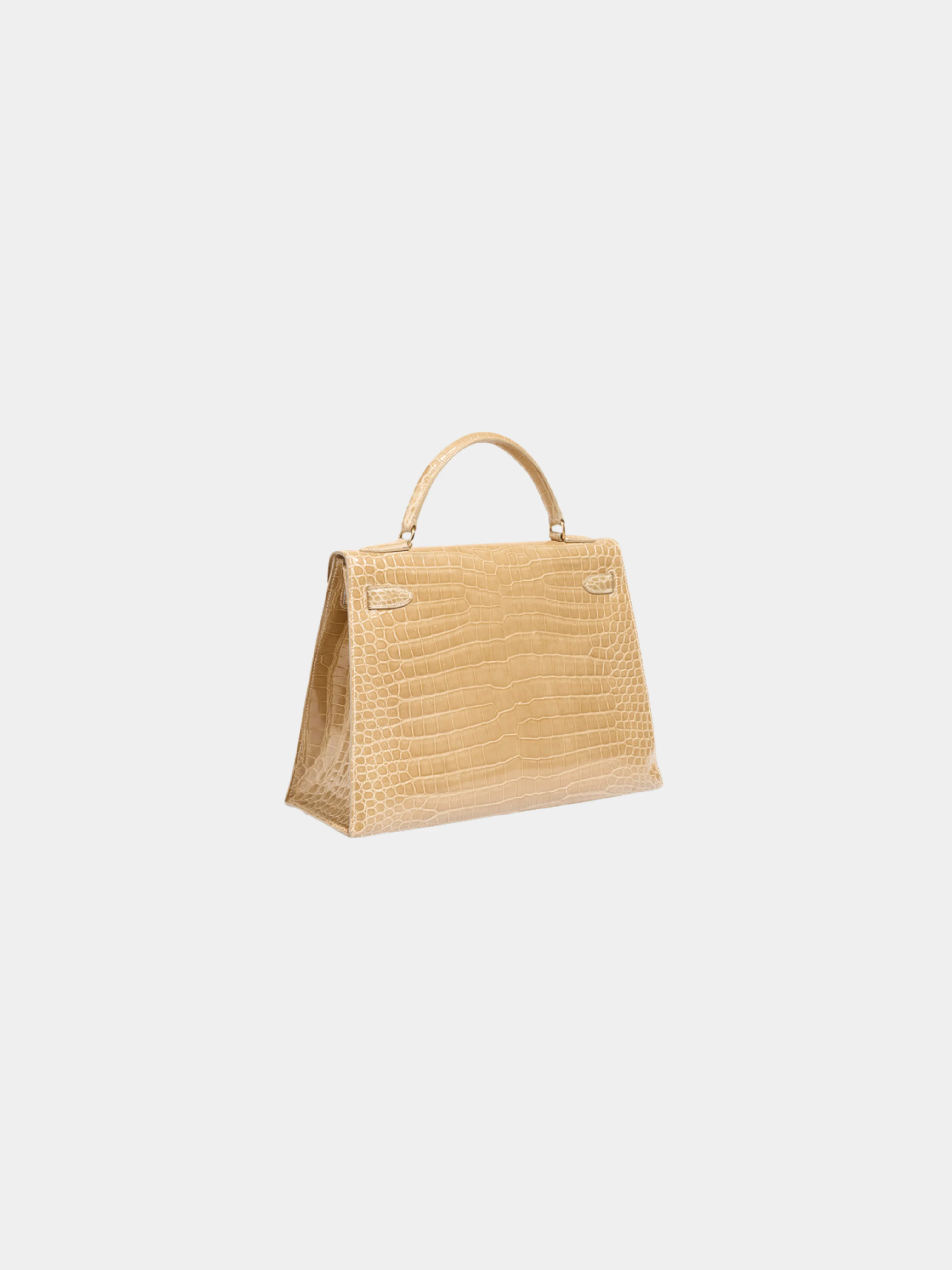 Hermès 1990s Beige Crocodile Porosus Kelly 32 Bag - Image 4
