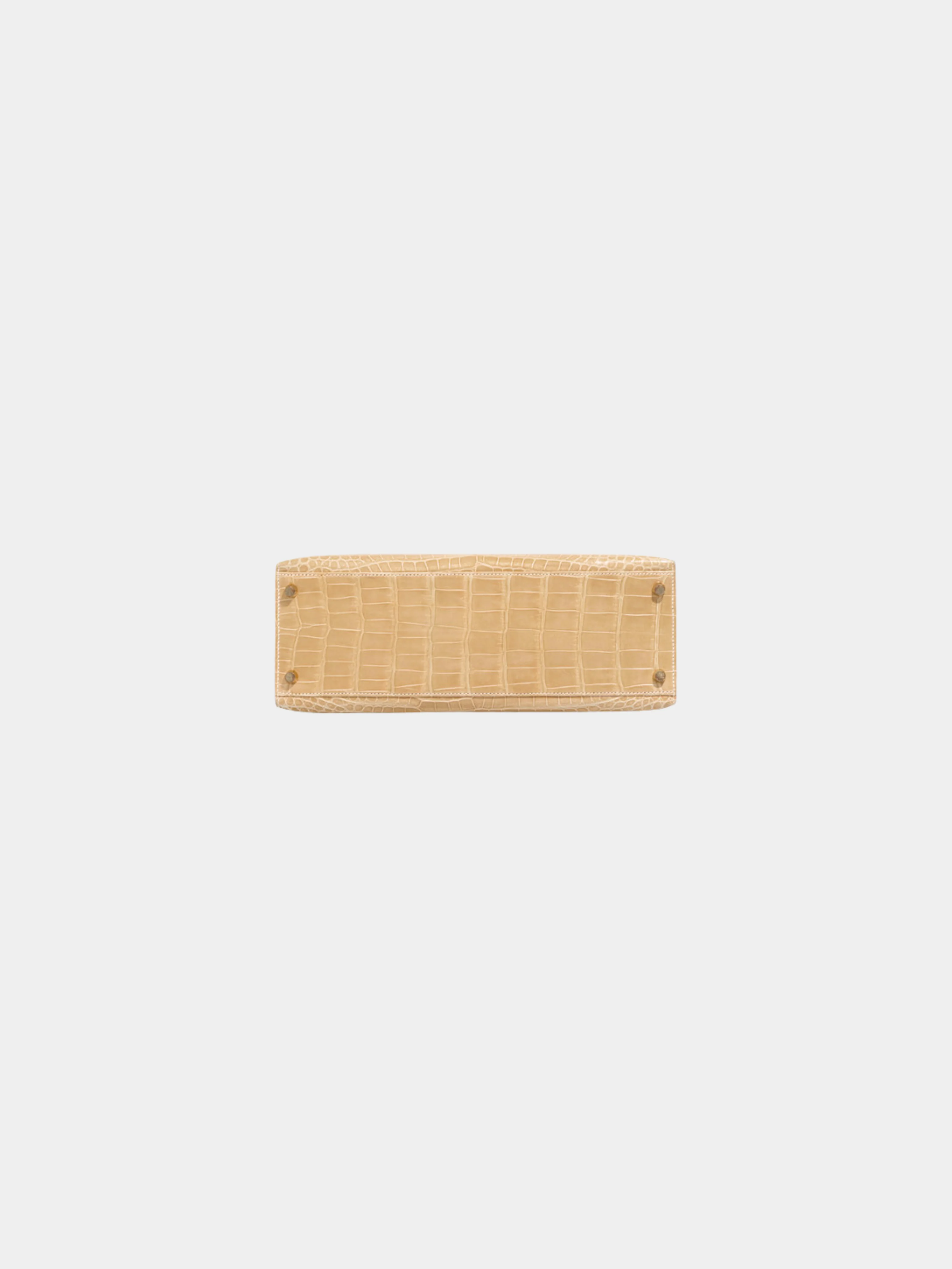 Hermès 1990s Beige Crocodile Porosus Kelly 32 Bag - Image 6