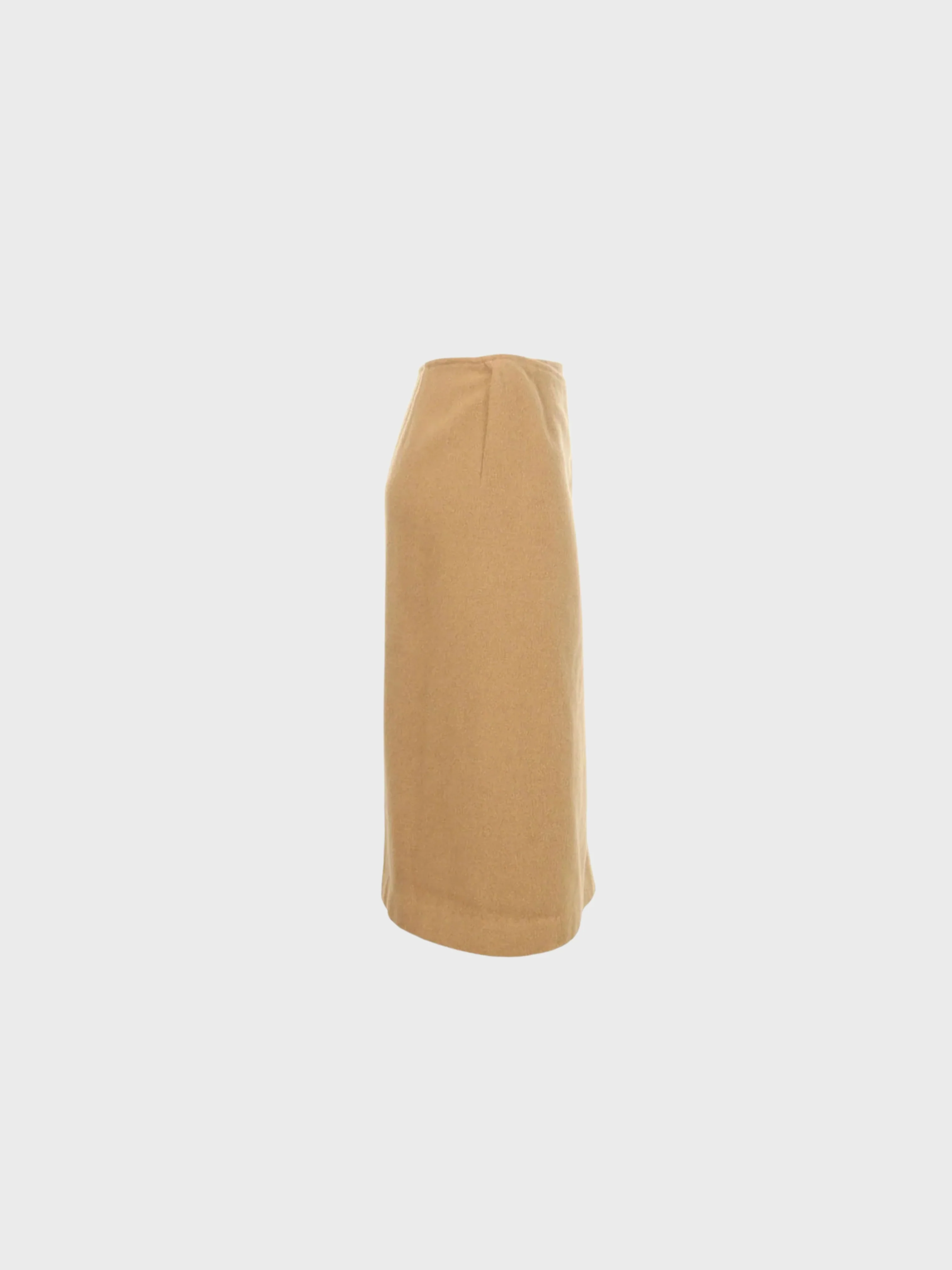 Hermès 1990s Beige Wool Sheepskin Wrap Skirt - Image 3