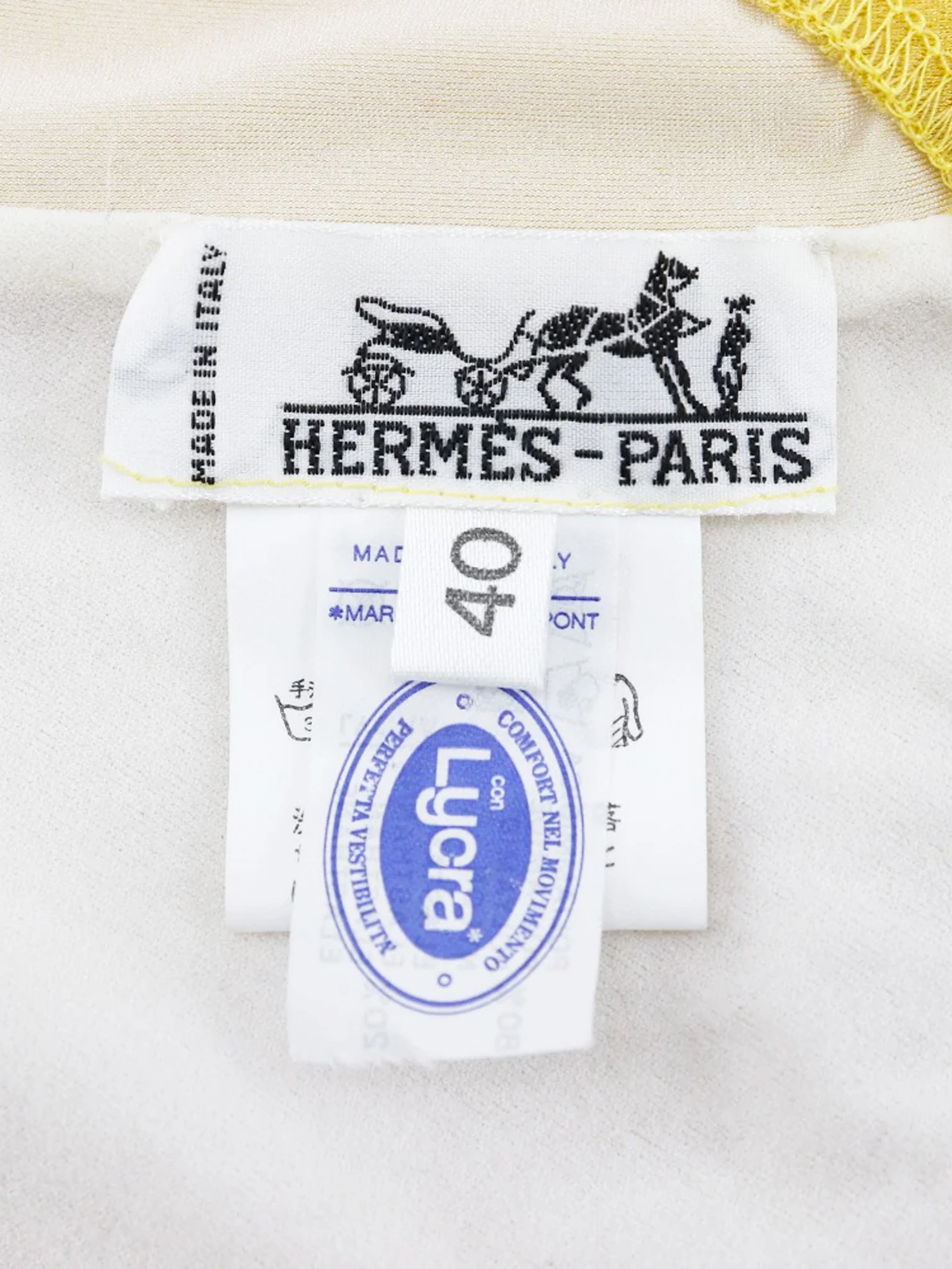 Hermes 1990s Yellow Sun One-Piece Lycra Swimsuit - Image 3