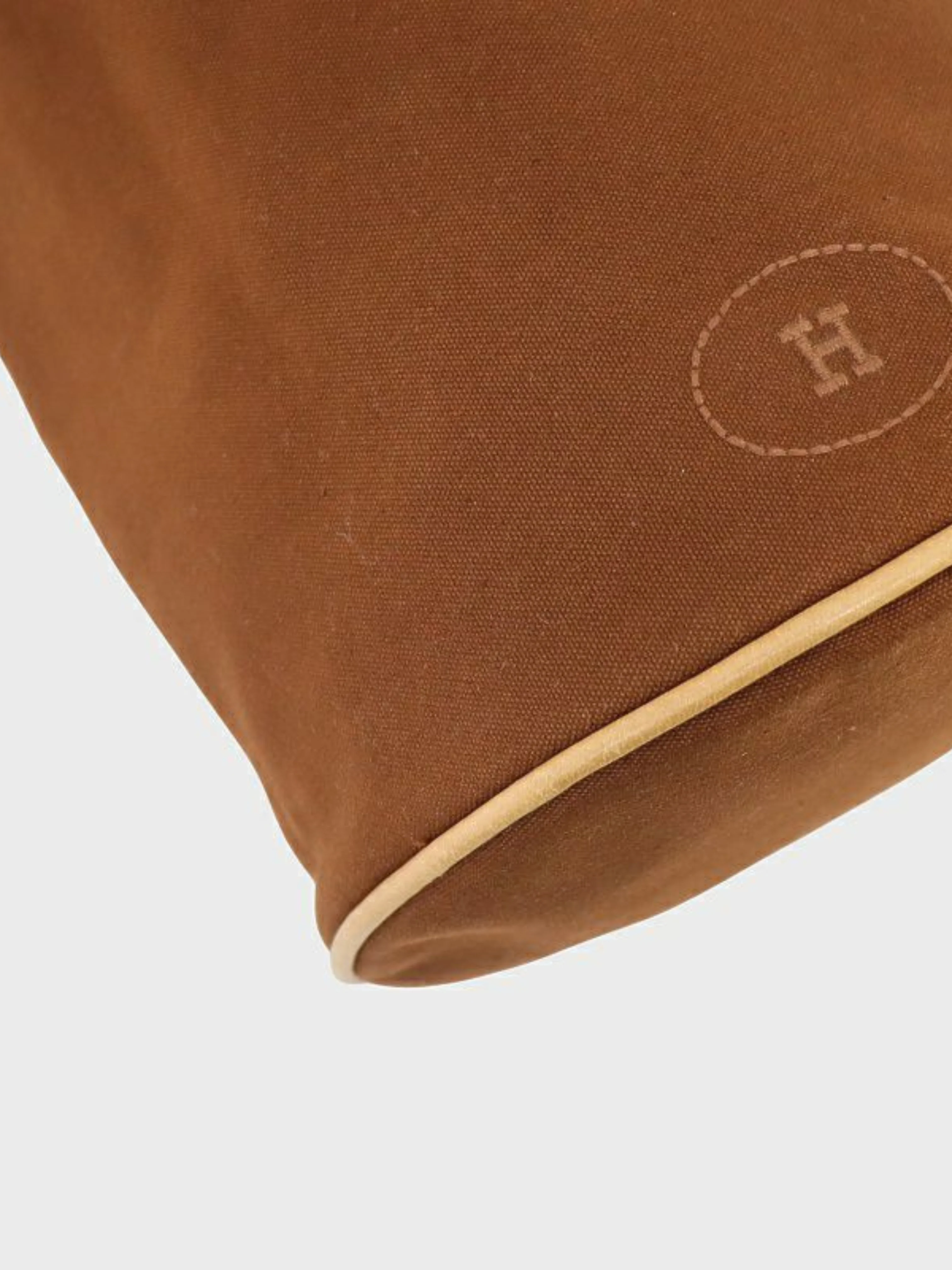 Hermès 2000s Brown Canvas Leather Polochon Mimile Bag - Image 5