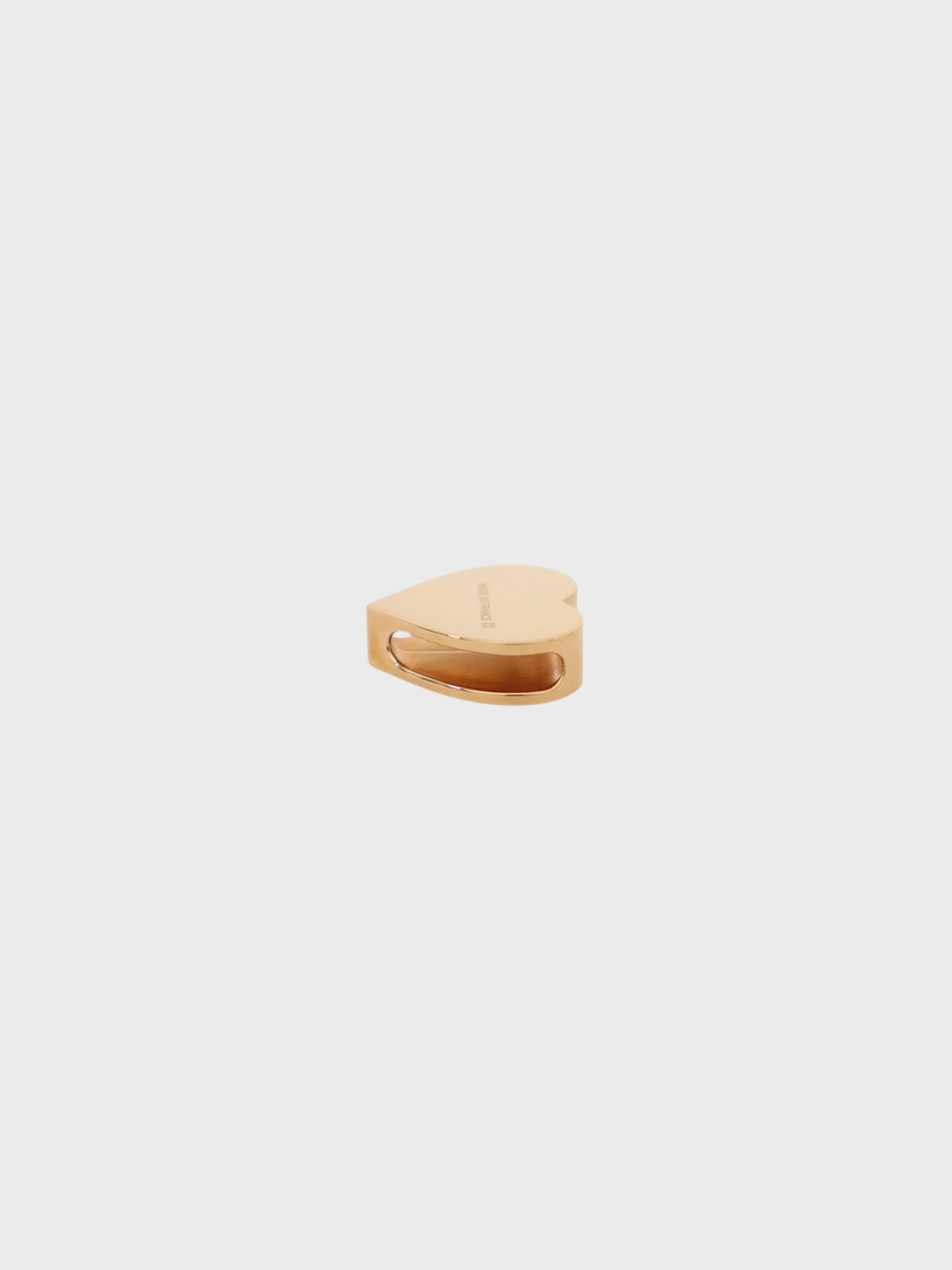 Hermès 2000s Pink Gold Plated Coeur Heart Scarf Ring - Image 3