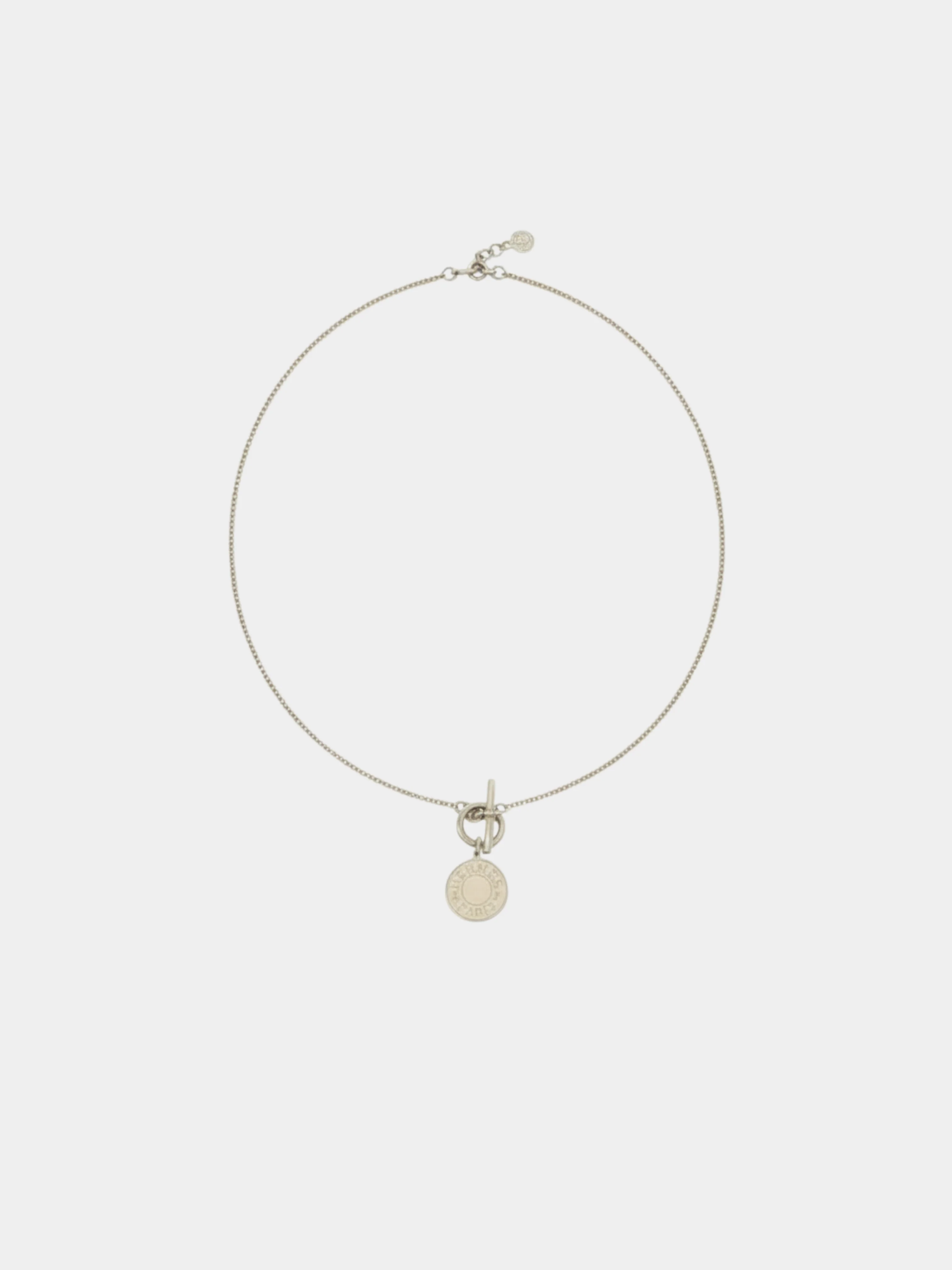 Hermès 2000s Silver 925 Amulette H Confetti Necklace
