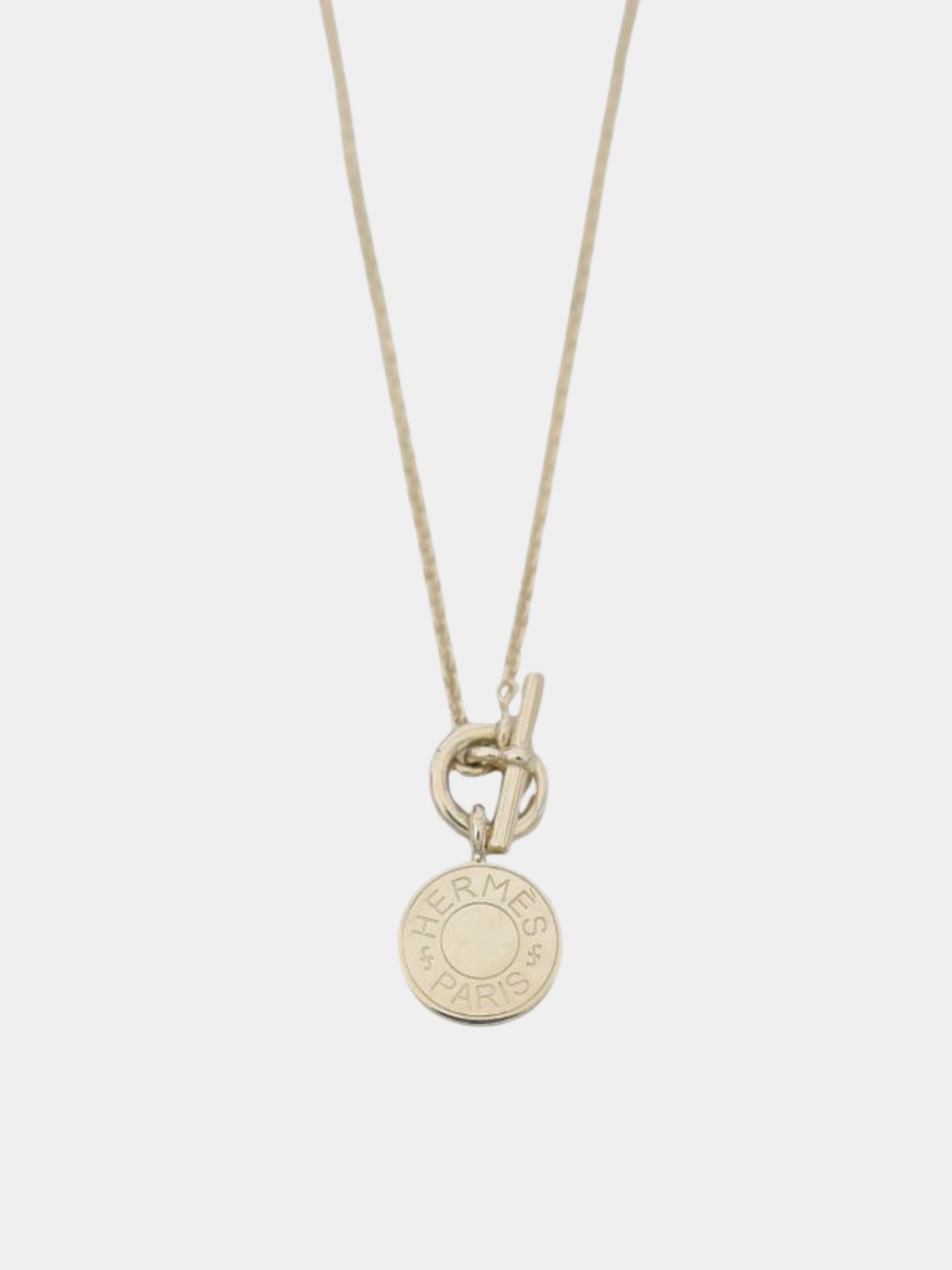 Hermès 2000s Silver 925 Amulette H Confetti Necklace - Image 3