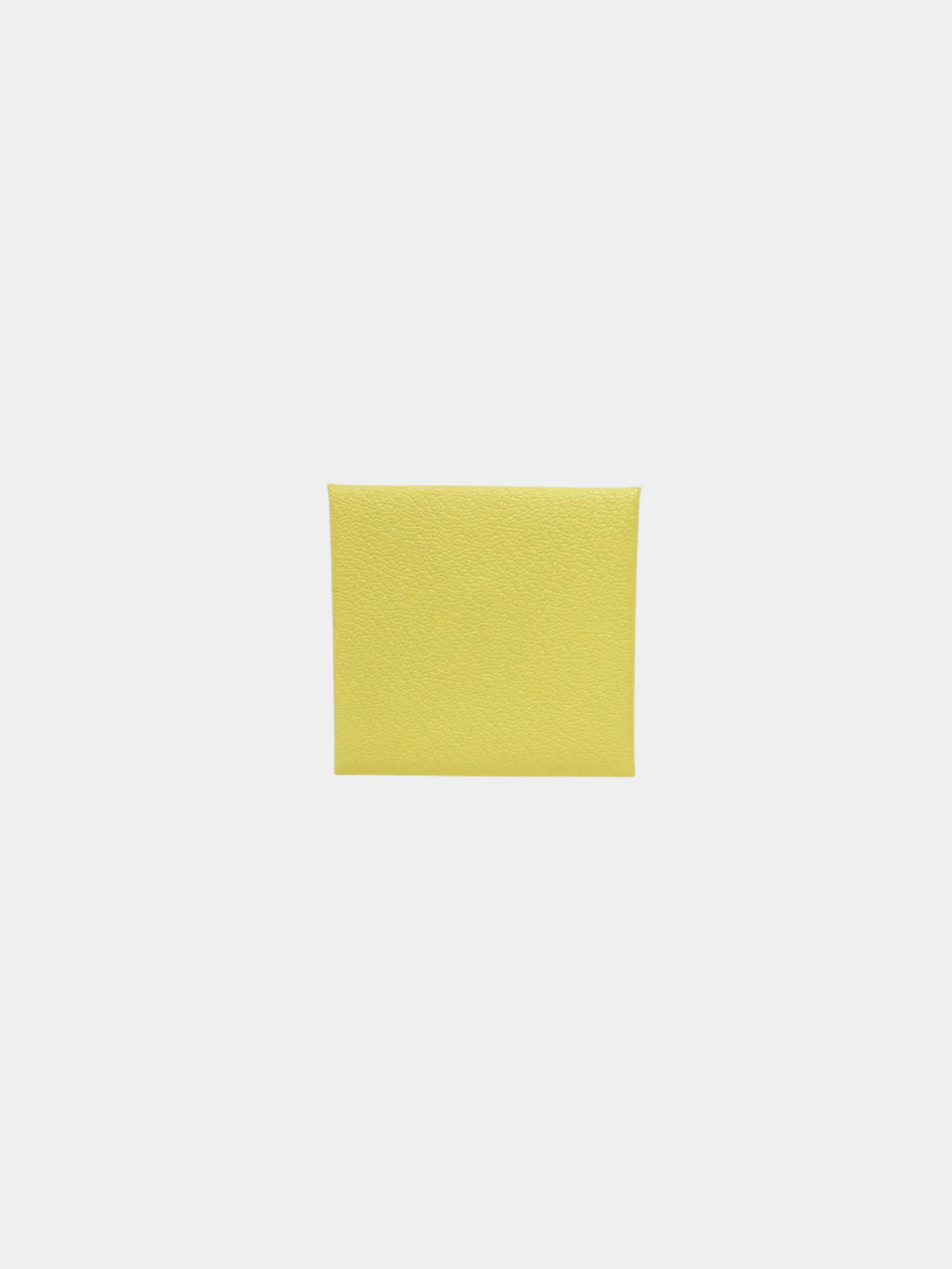Hermès 2000s Yellow Bastia Chevre Coin Case - Image 2