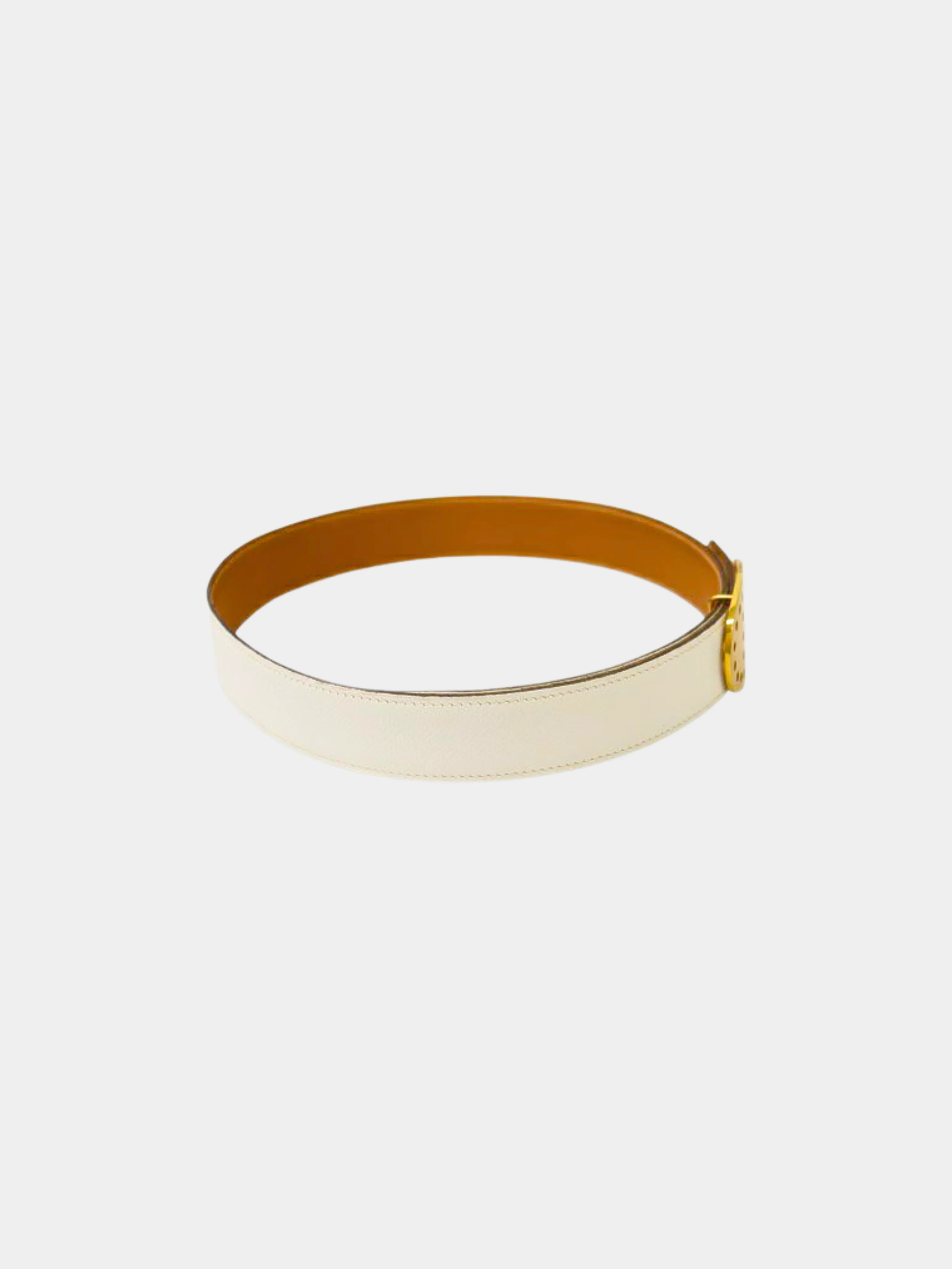 Hermes 2003 White Evelyne Belt - Image 2