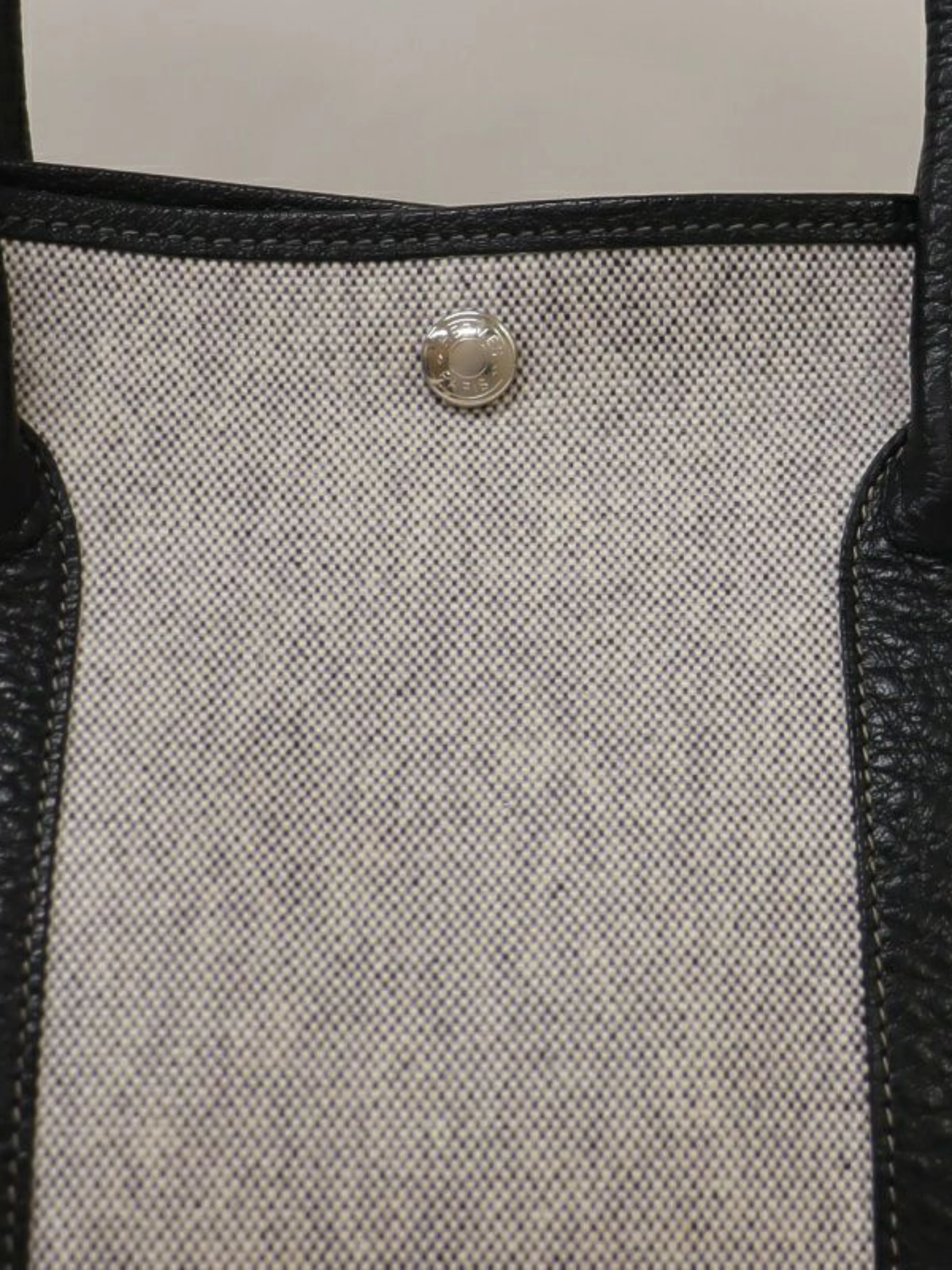 Hermès 2010s Black Green Garden Party PM Tote Bag - Image 8