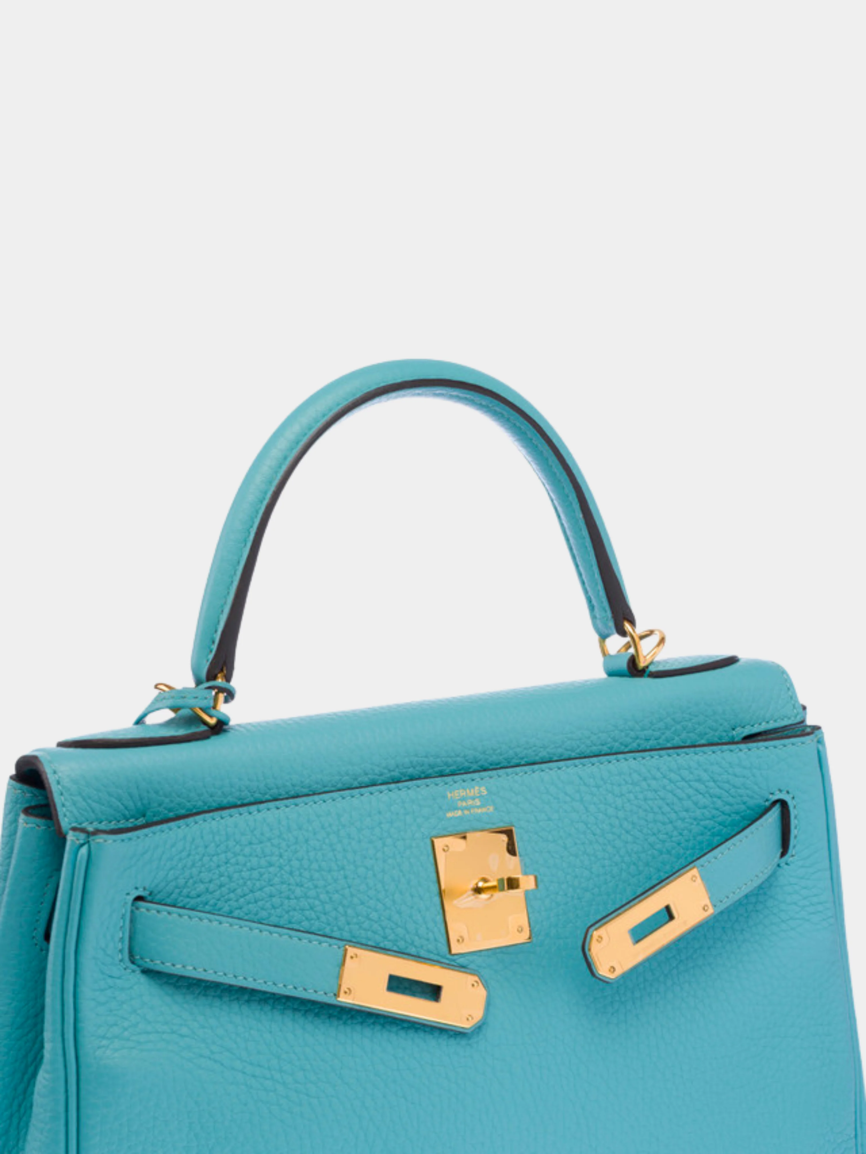 Hermès 2010s Blue Togo Kelly 28 Retourne Bag - Image 5