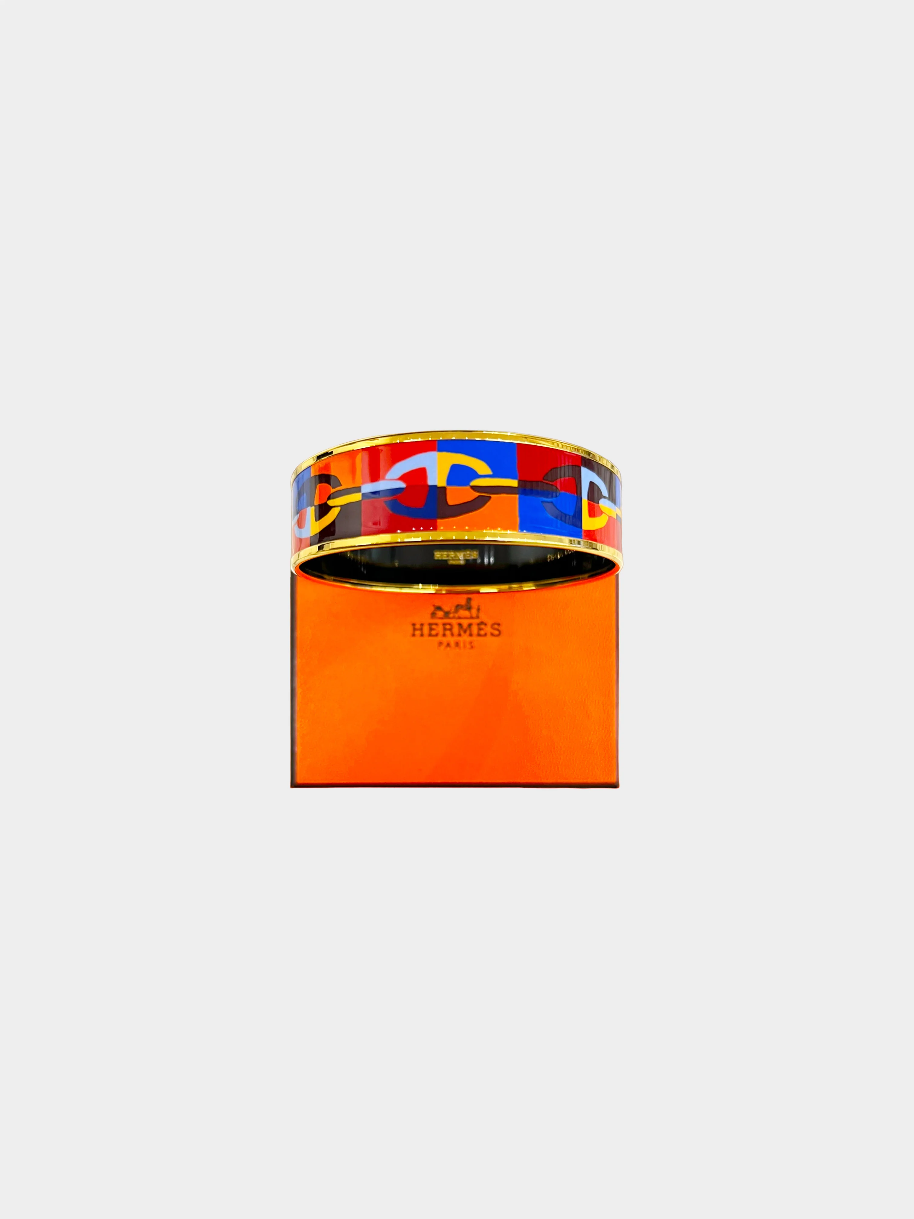 Hermès 2010s Multicolor Enamel Bangle - Image 4