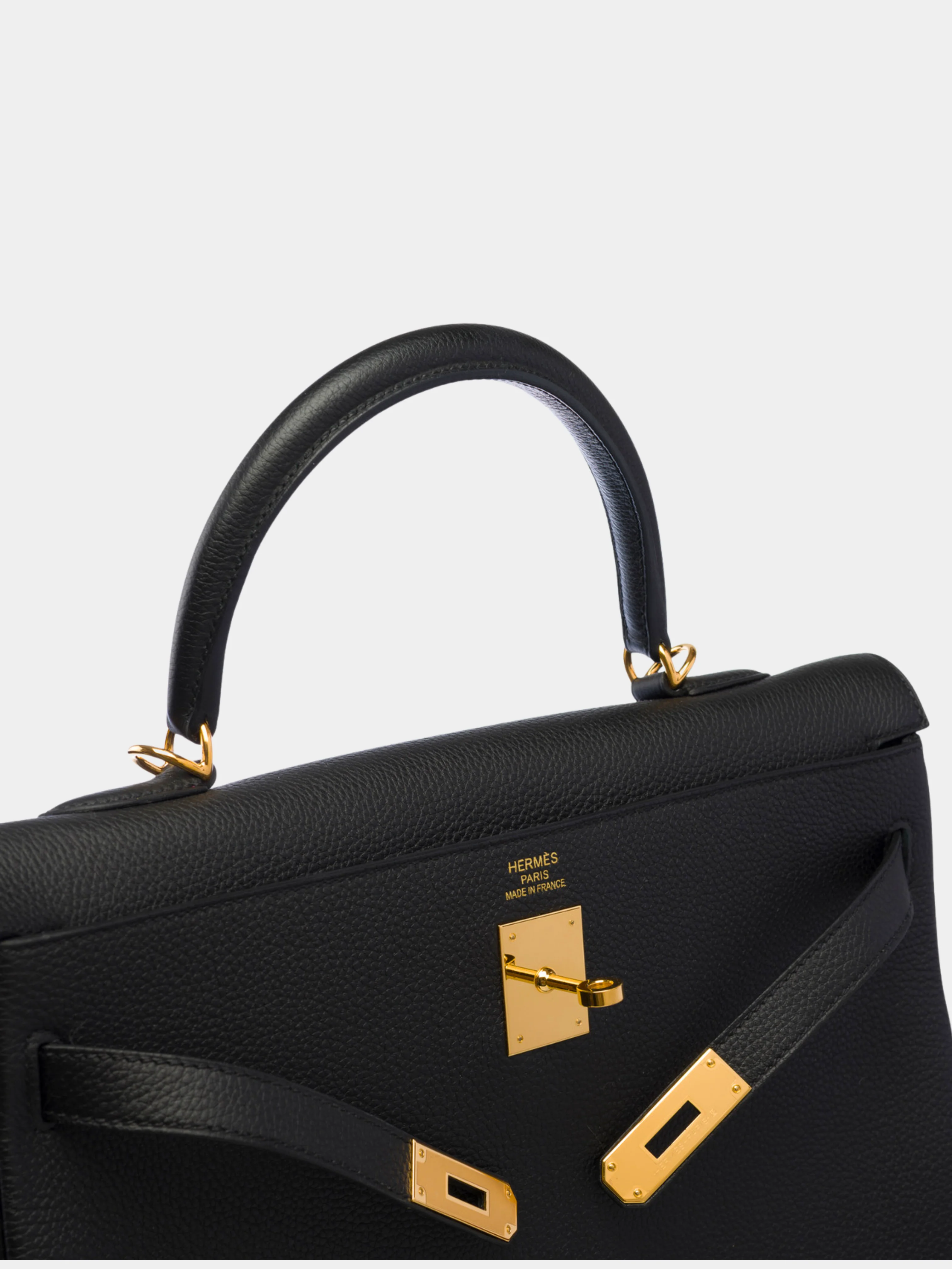 Hermès 2020s Black Togo Kelly 35 Retourne Bag - Image 5
