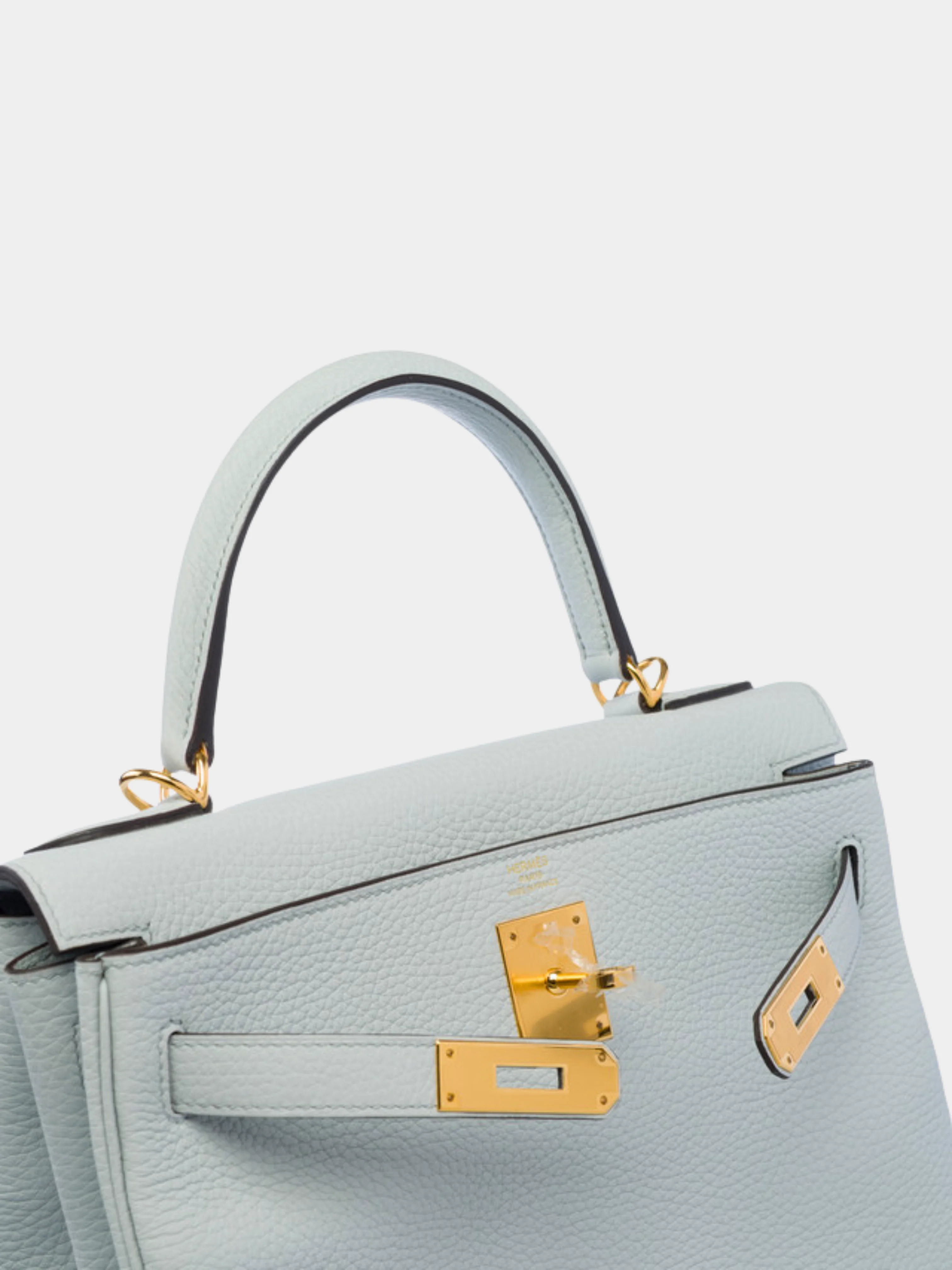 Hermès 2020s Blue Taurillon Clémence Kelly 28 Retourne Bag - Image 5