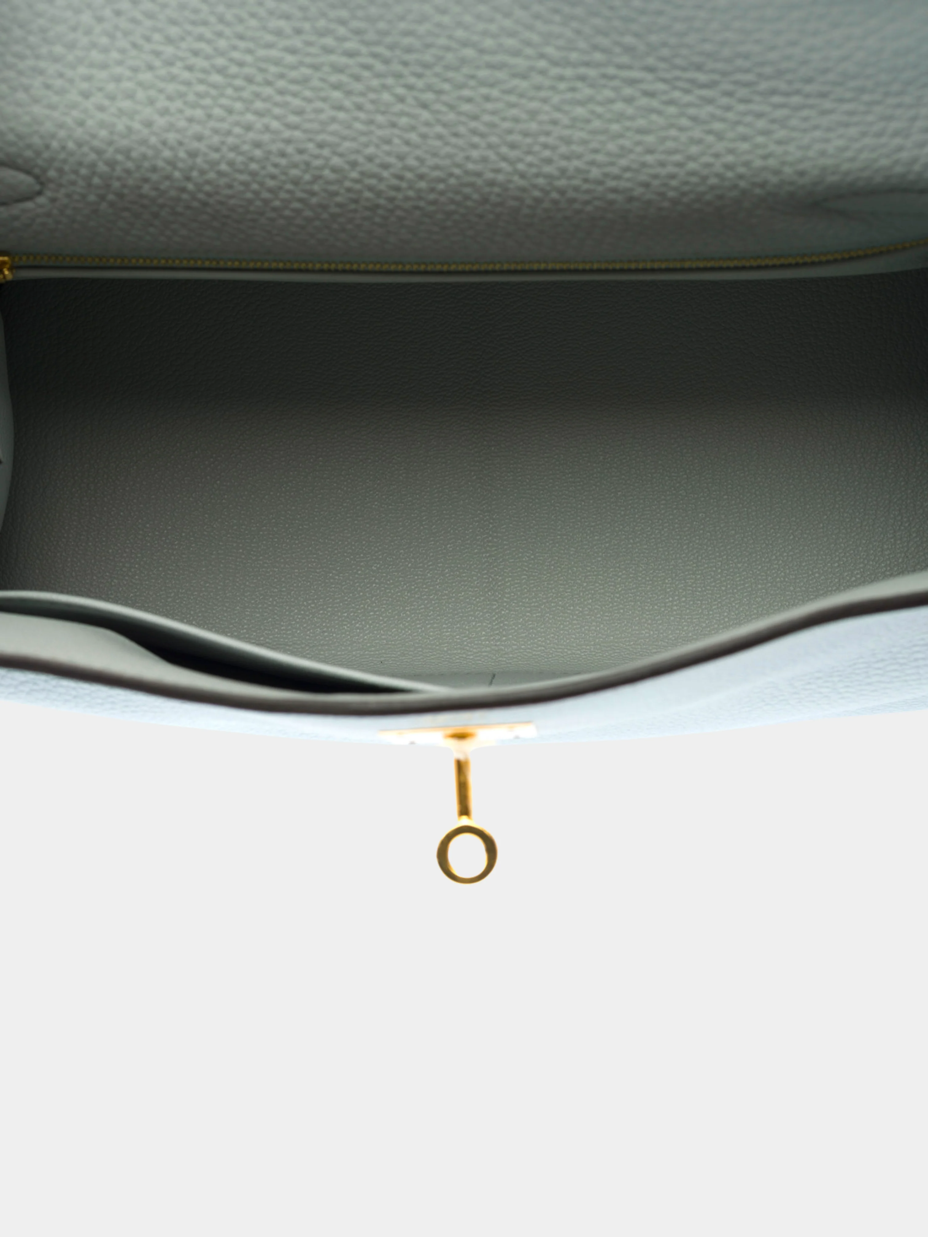 Hermès 2020s Blue Taurillon Clémence Kelly 28 Retourne Bag - Image 7