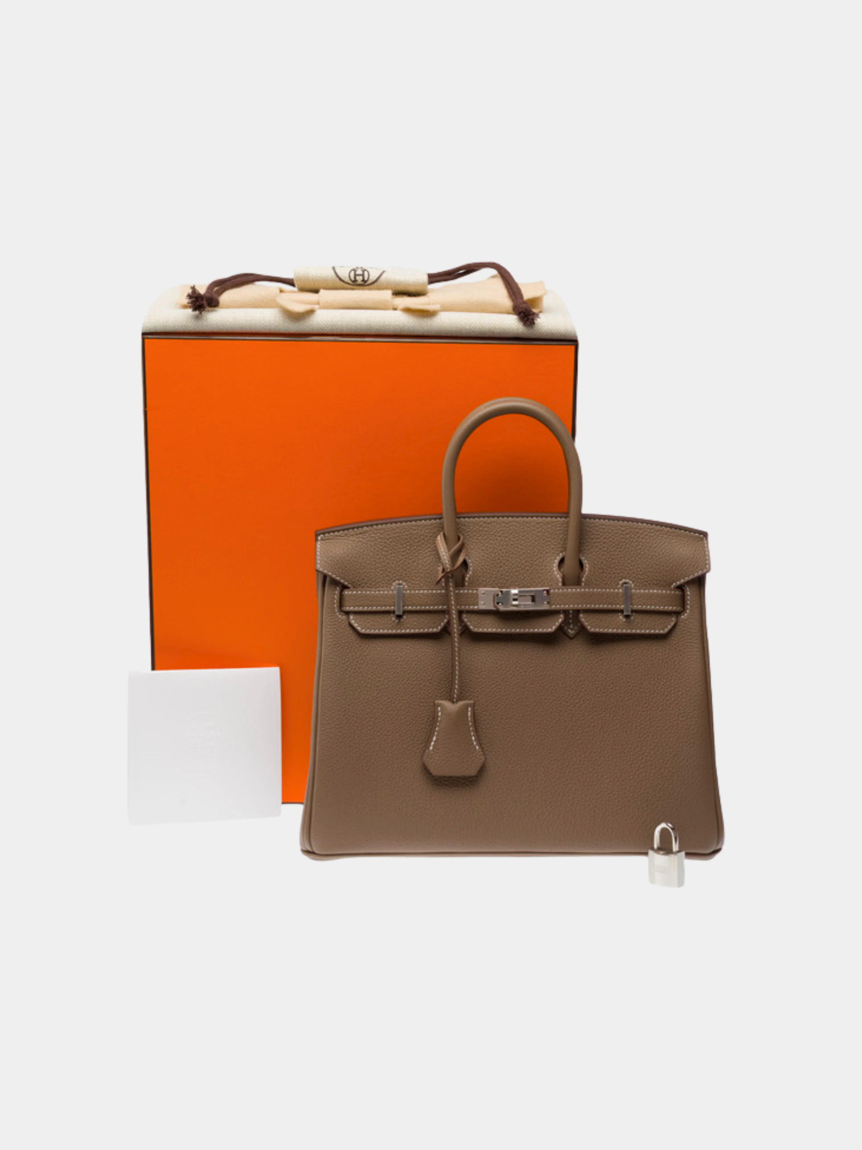 Hermès 2020s Étoupe Togo Birkin 25 Bag - Image 9