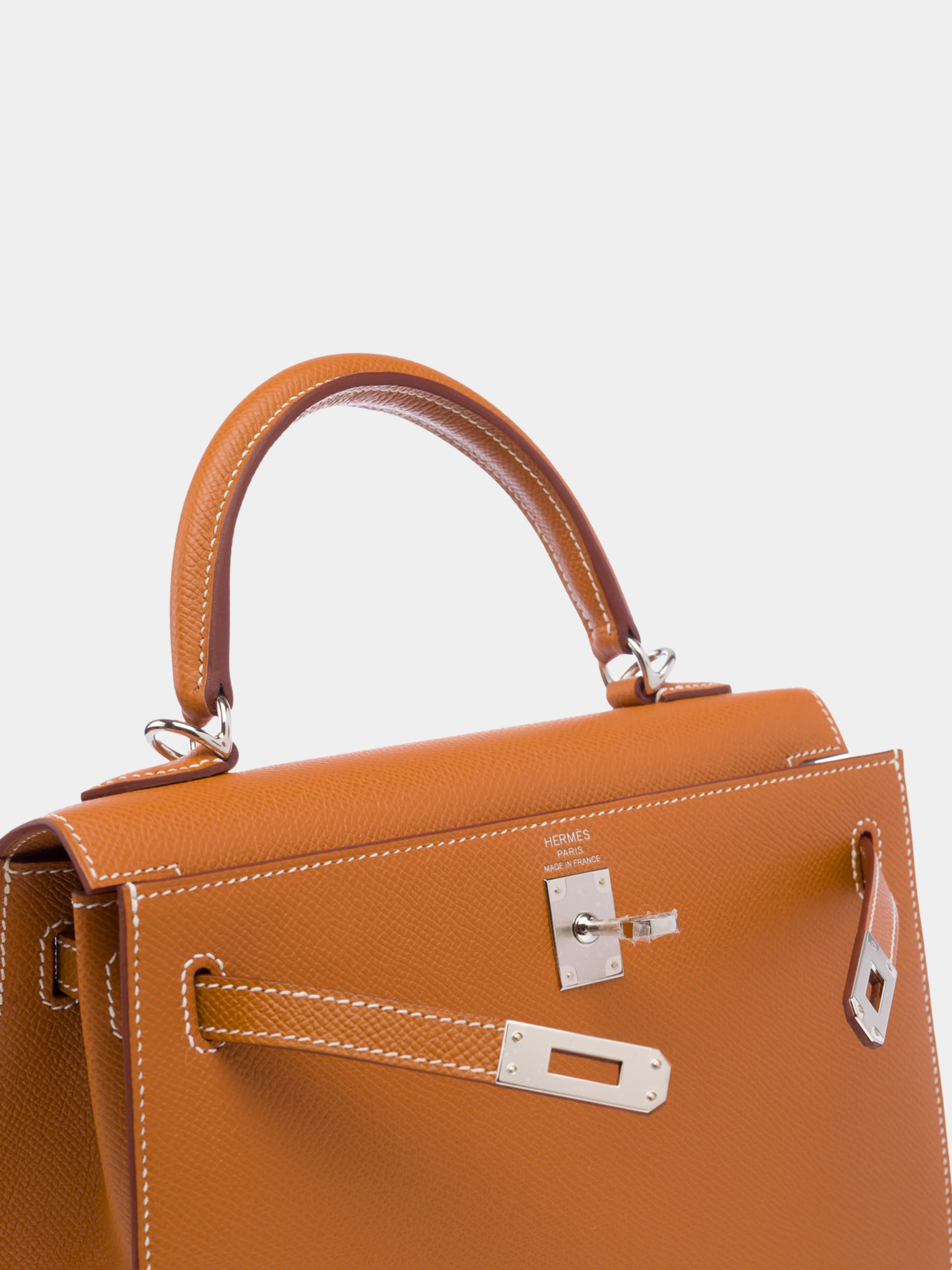Hermès 2020s Gold Epsom Kelly 25 Sellier Bag - Image 5