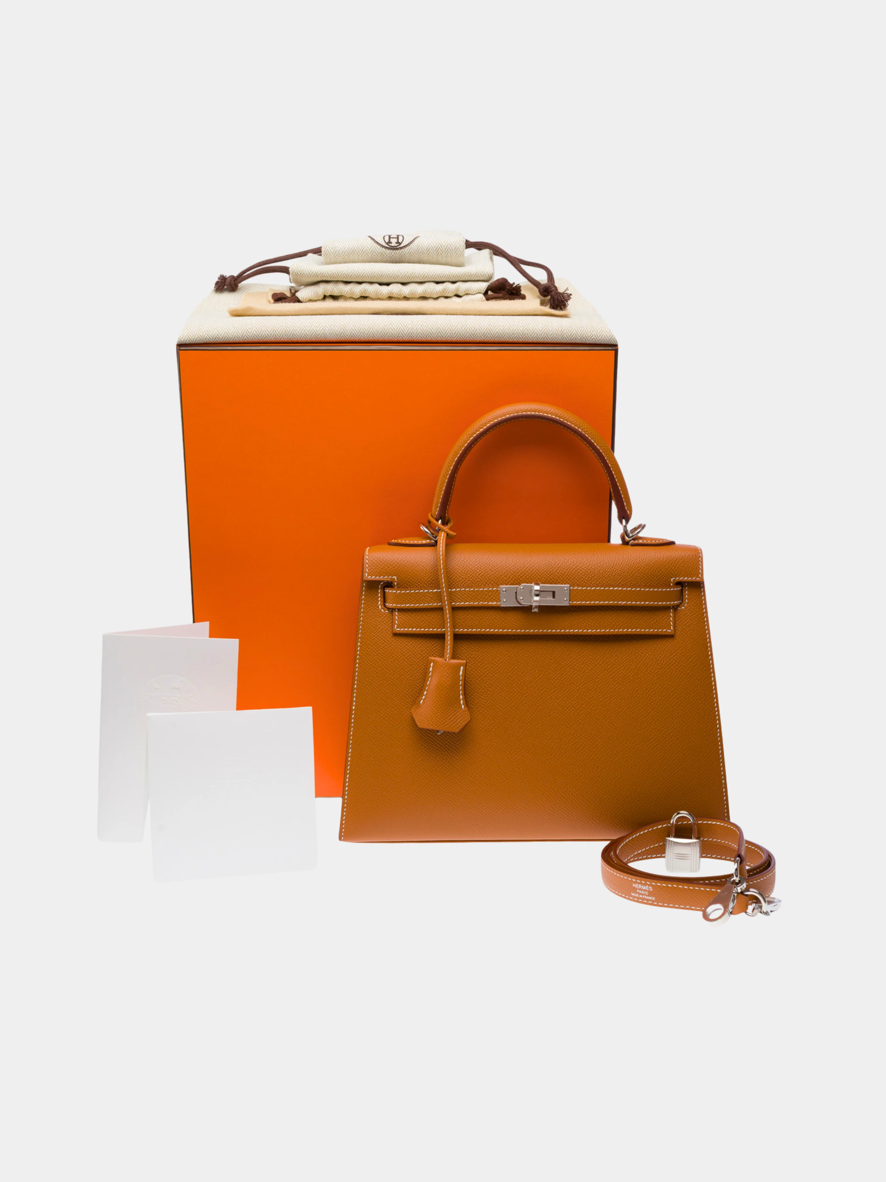 Hermès 2020s Gold Epsom Kelly 25 Sellier Bag - Image 9