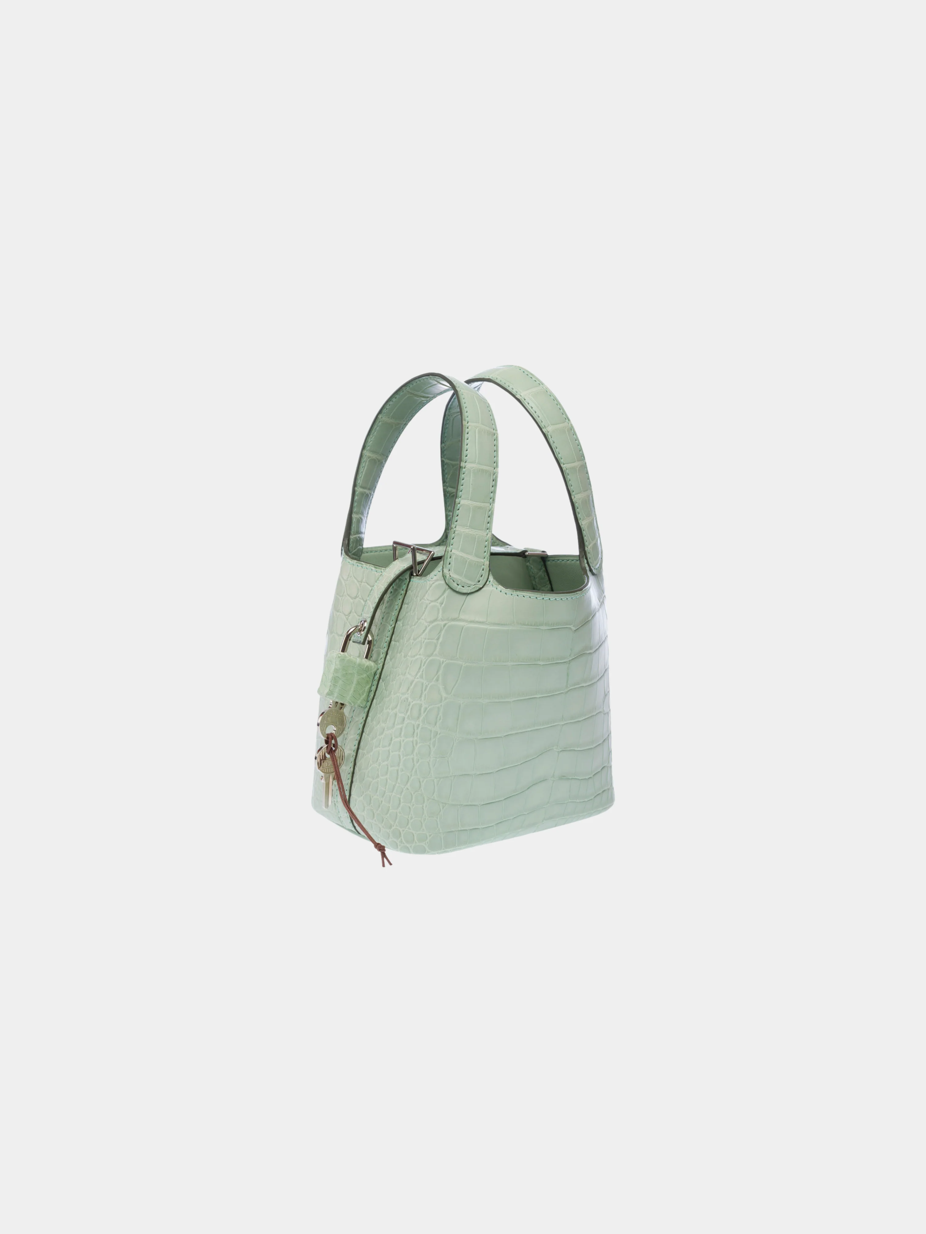 Hermès 2020s Green Alligator Mississippi Micro Picotin Lock Bag - Image 3