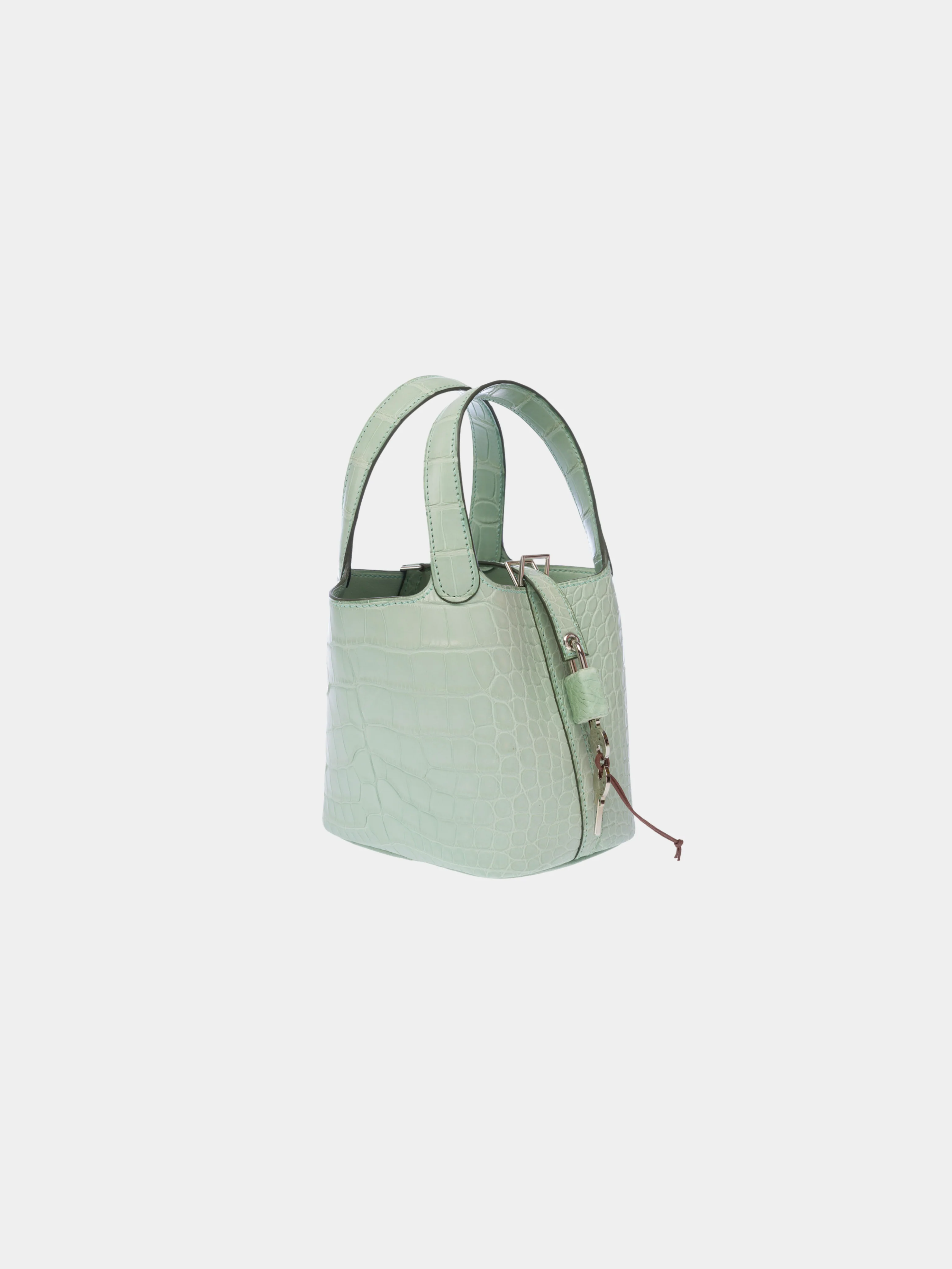 Hermès 2020s Green Alligator Mississippi Micro Picotin Lock Bag - Image 4