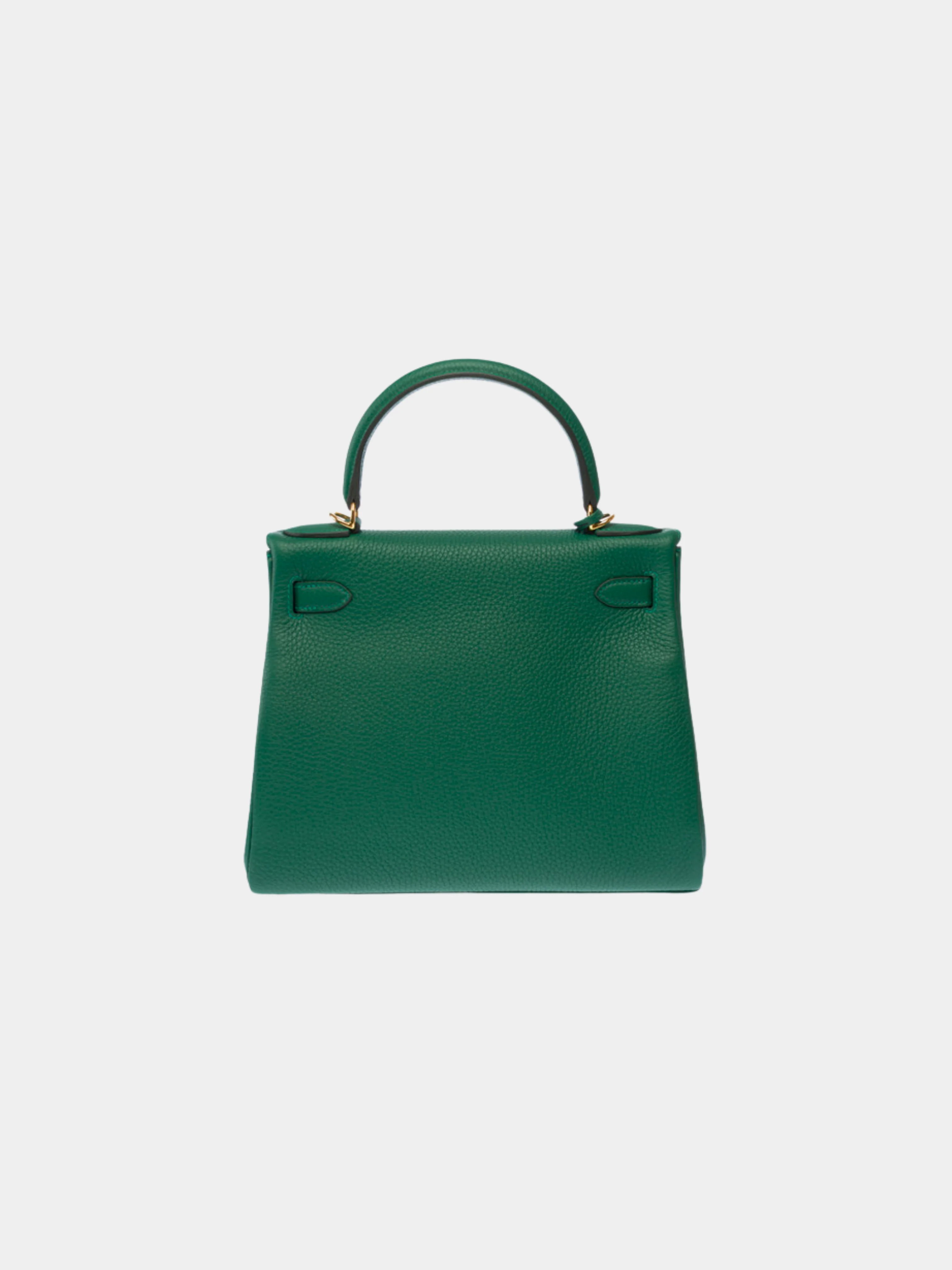 Hermès 2020s Green Taurillon Clémence Kelly 28 Retourne Bag - Image 2