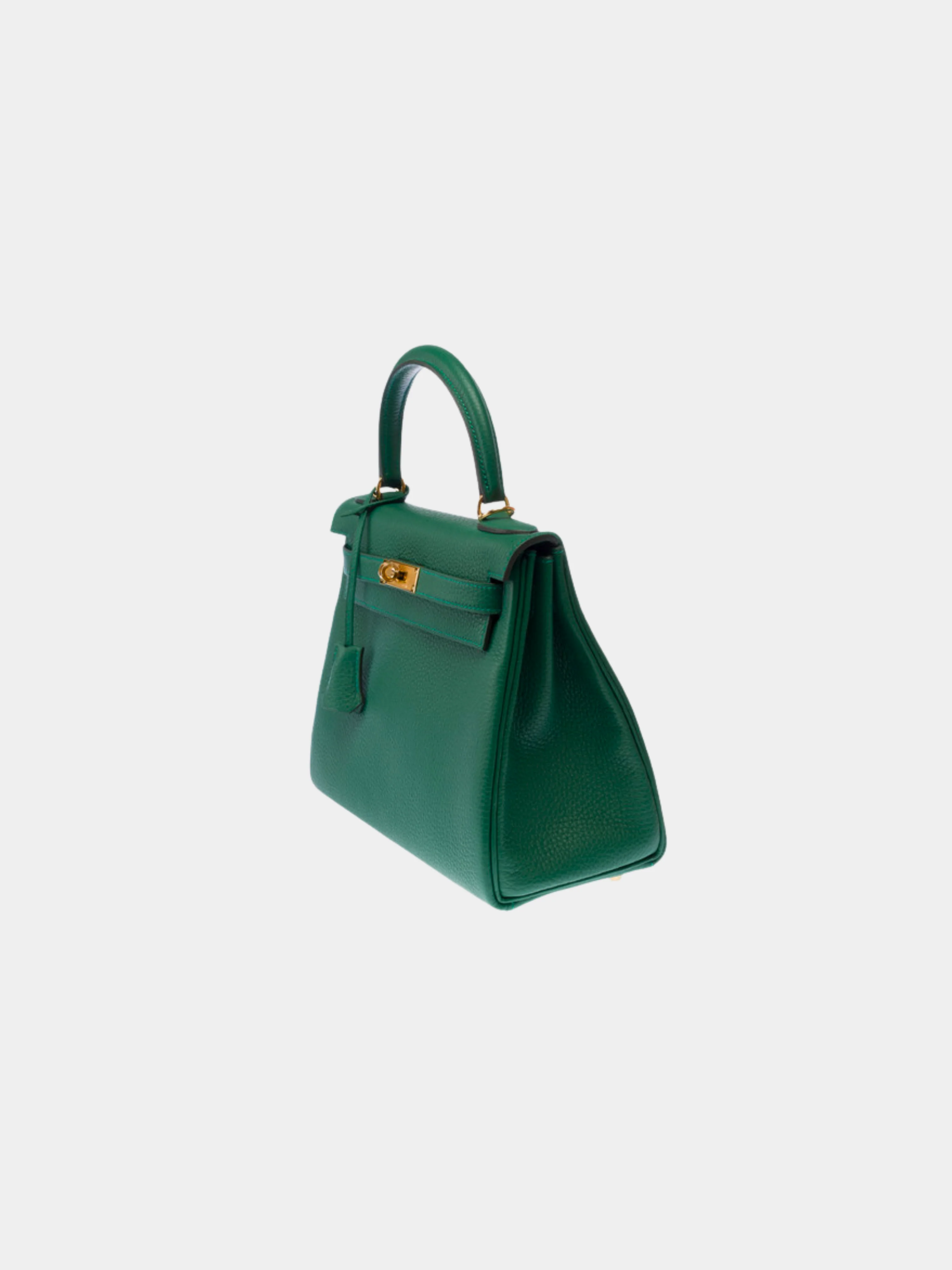 Hermès 2020s Green Taurillon Clémence Kelly 28 Retourne Bag - Image 3