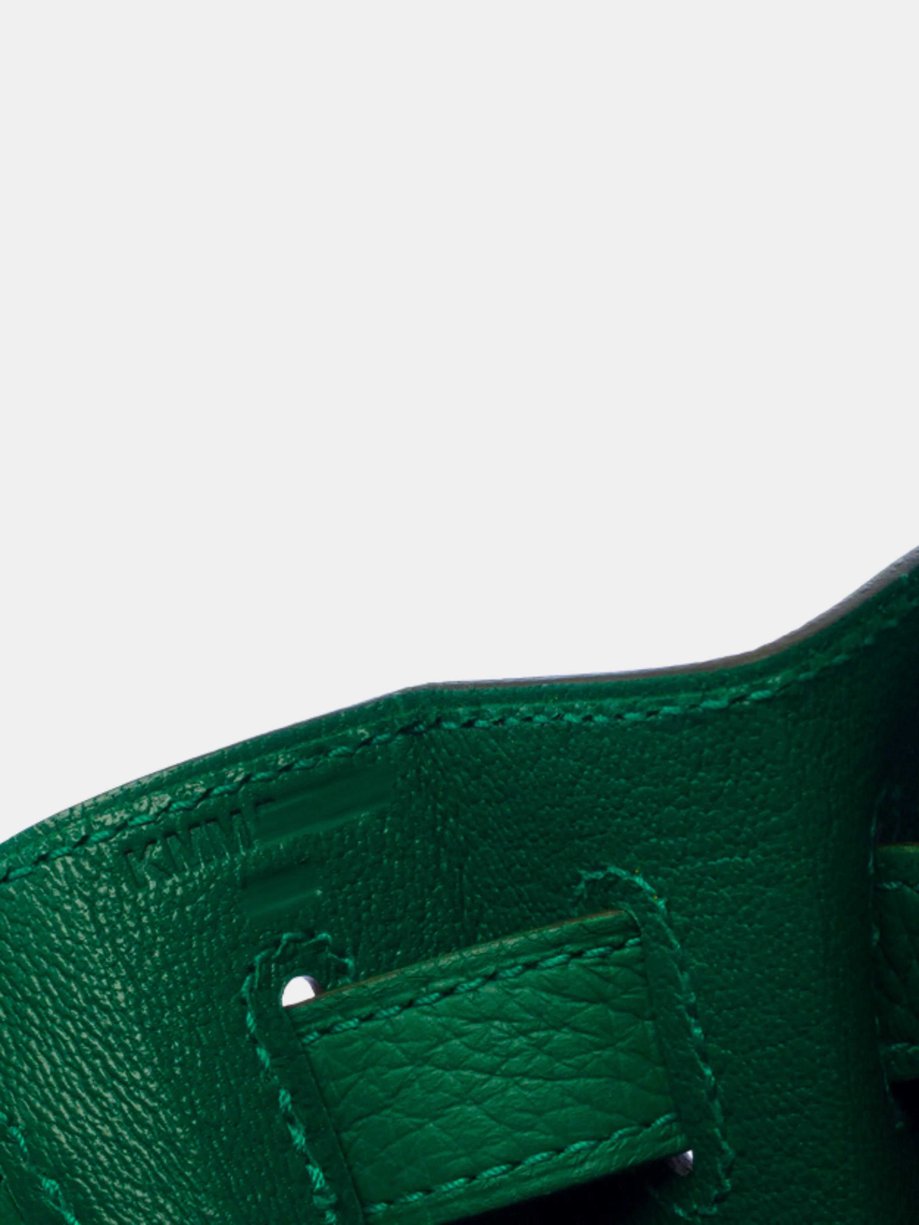 Hermès 2020s Green Taurillon Clémence Kelly 28 Retourne Bag - Image 4