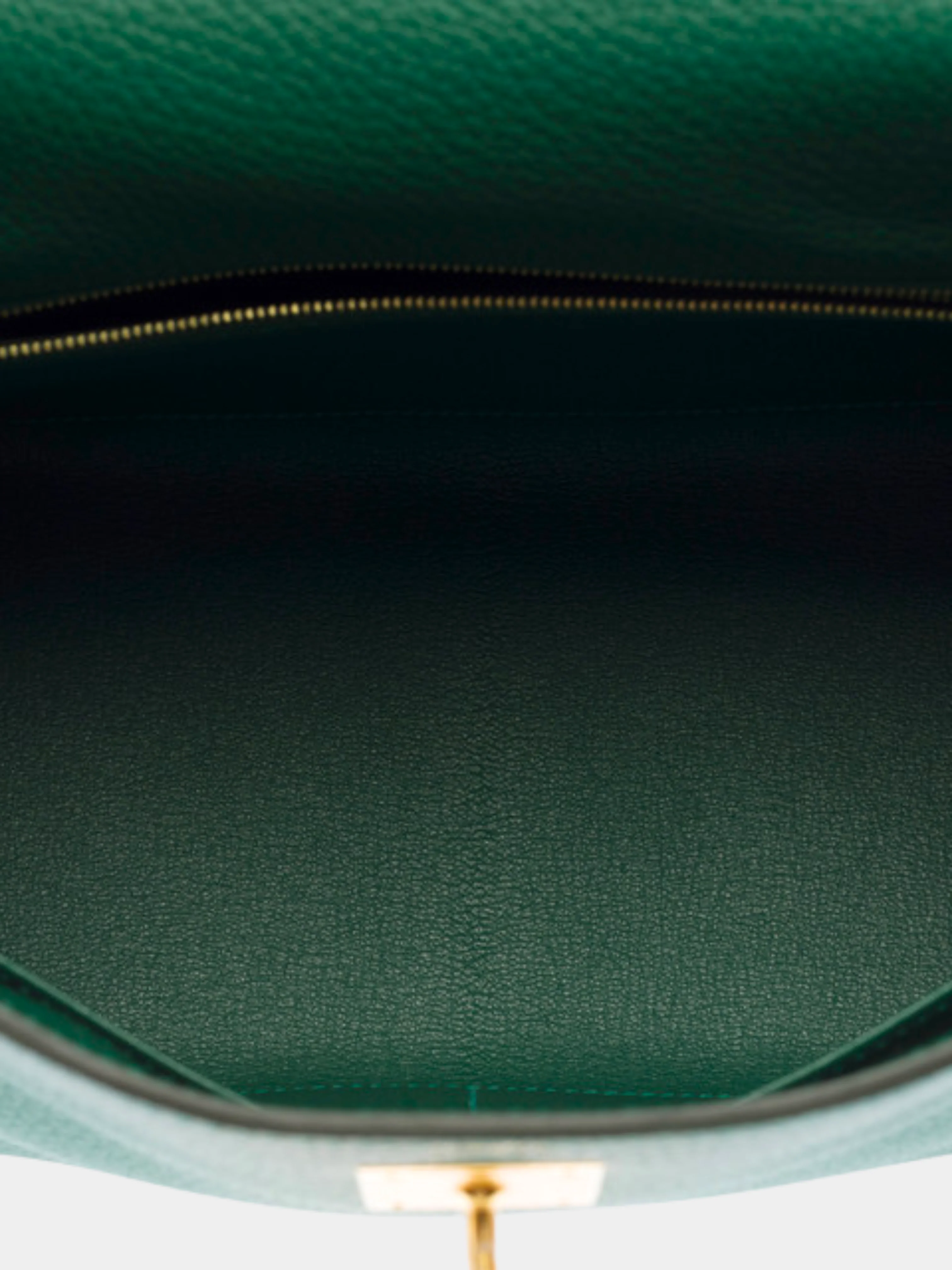 Hermès 2020s Green Taurillon Clémence Kelly 28 Retourne Bag - Image 5