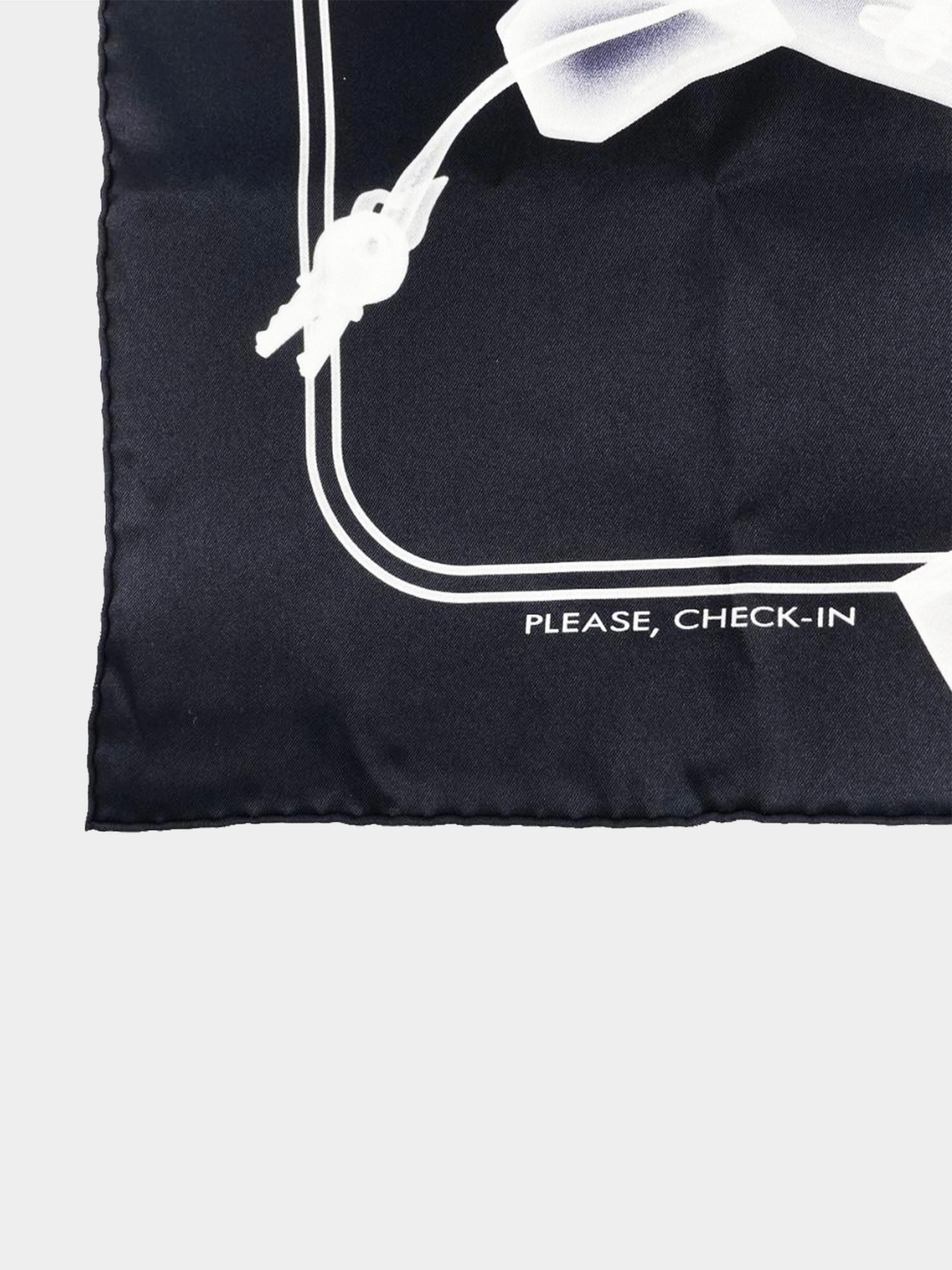 Hermès 2020s Silk "Please Check-In" Scarf 70 - Image 2