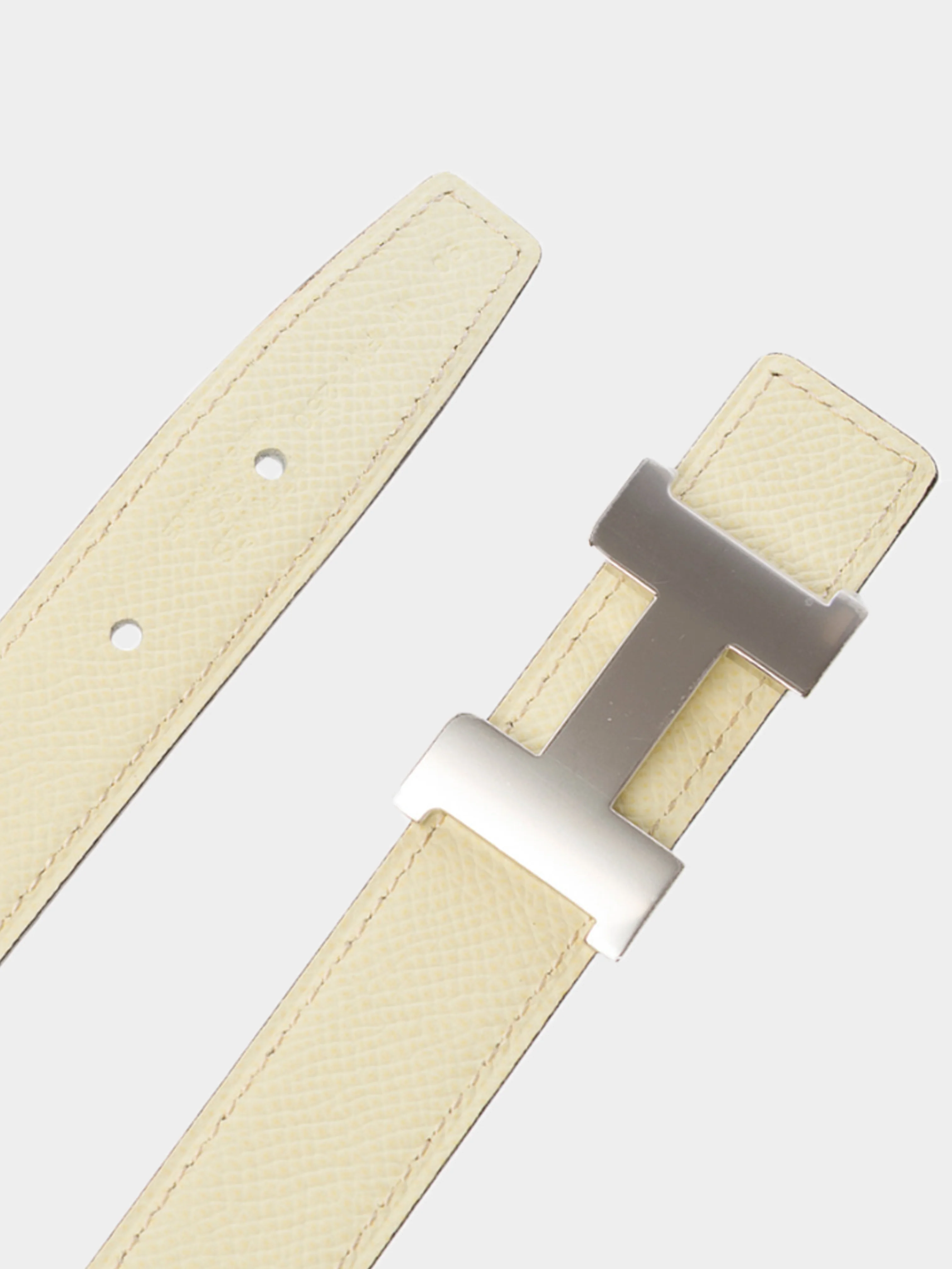 Hermes 2020s Yellow H Buckle Leather Belt - Image 3