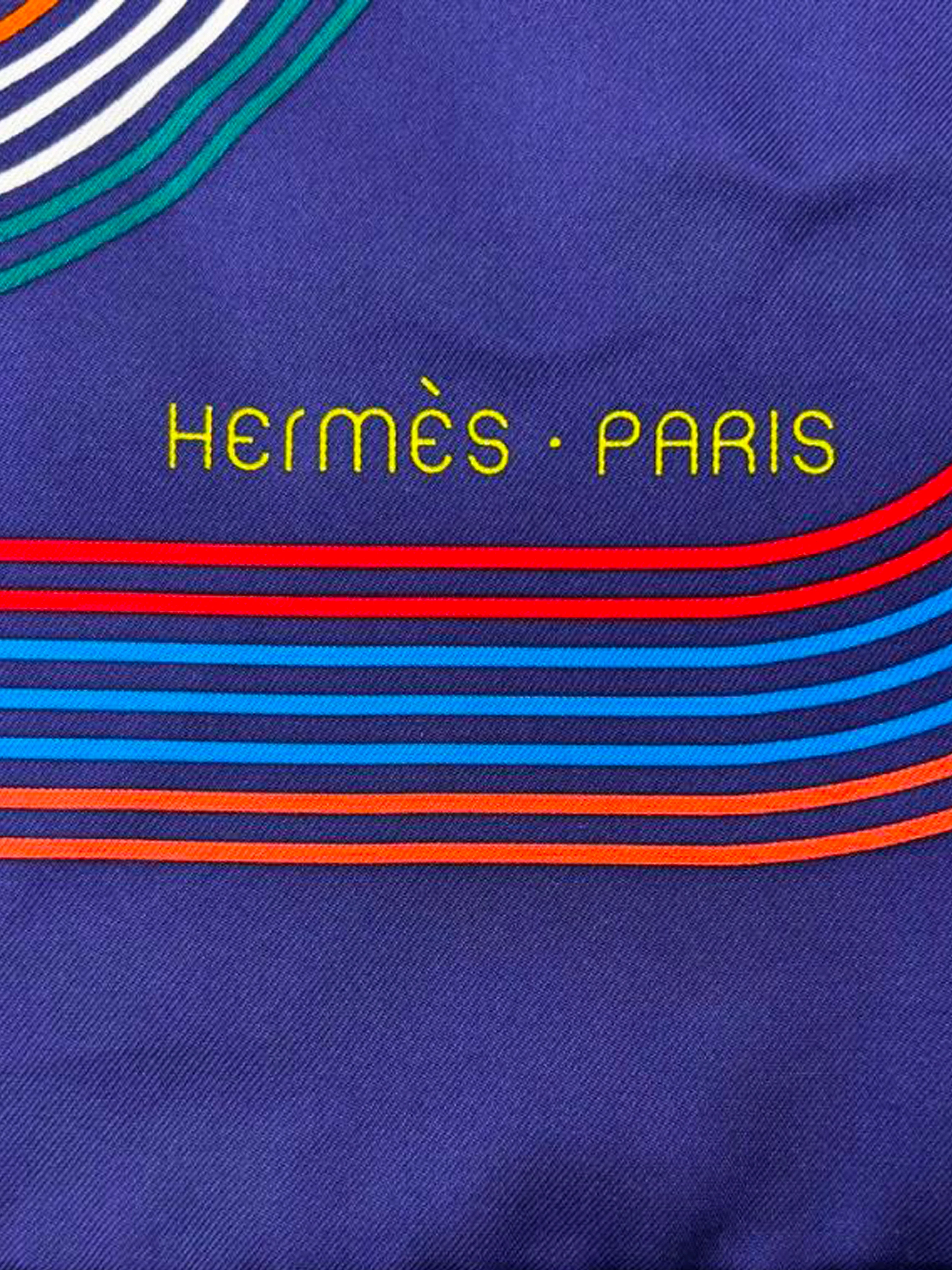 Hermès 2021 Circuit 24 Faubourg Silk Scarf - Image 3