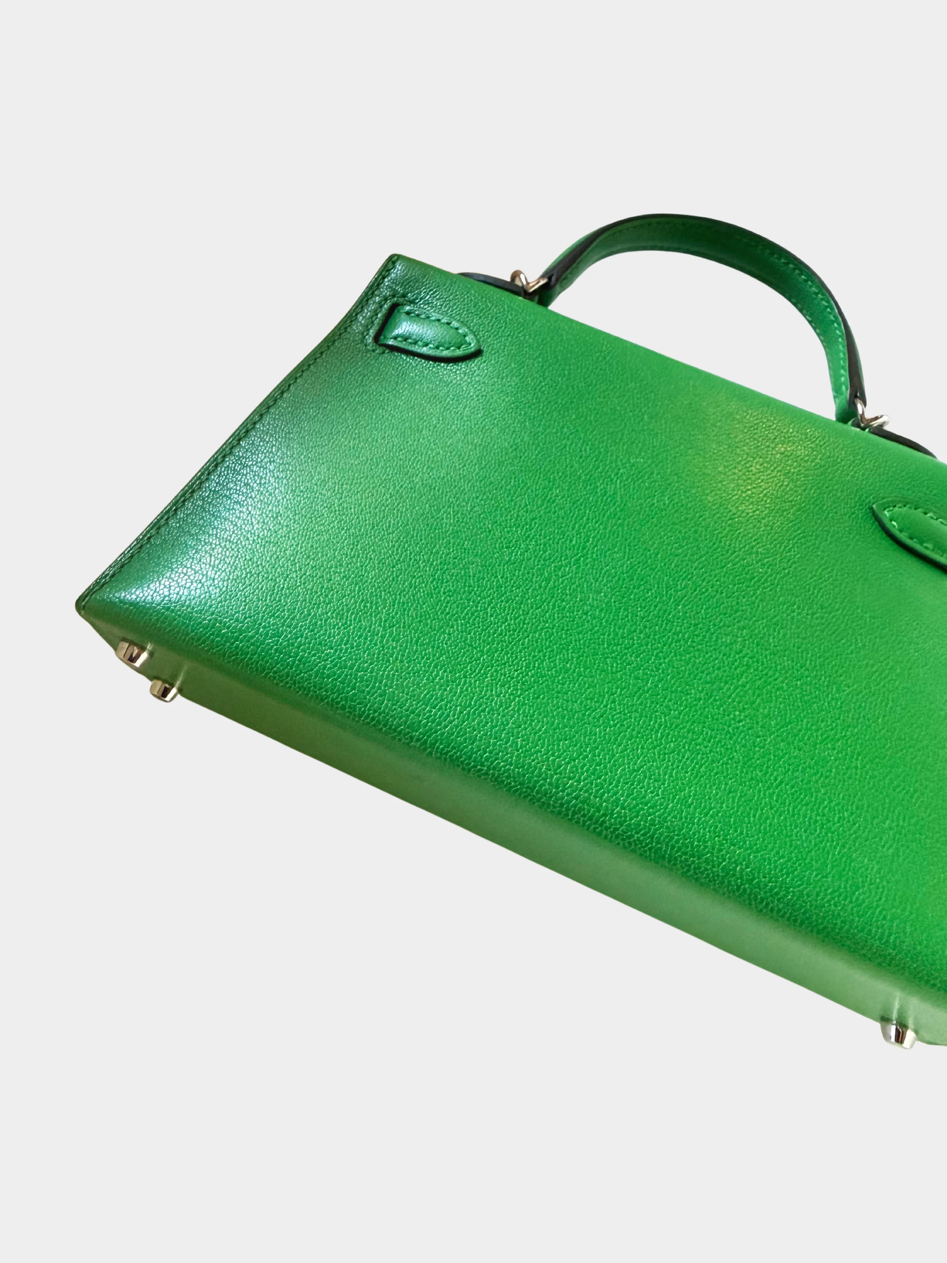 Hermès 2024 Bambou Chèvre Kelly 20 Sellier PHW - Image 3
