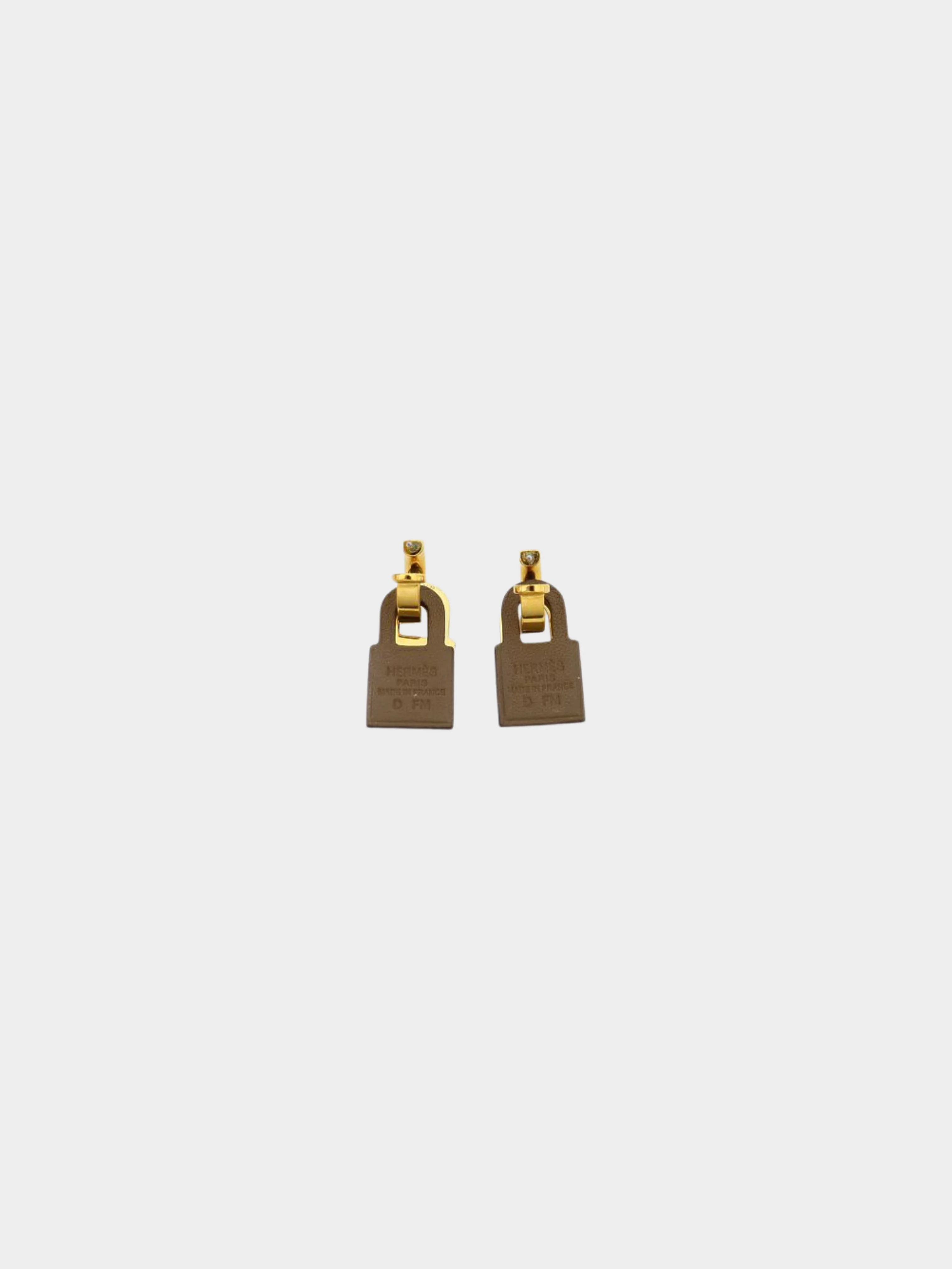 Hermes Autumn 2019 Gold Kelly Earrings - Image 2