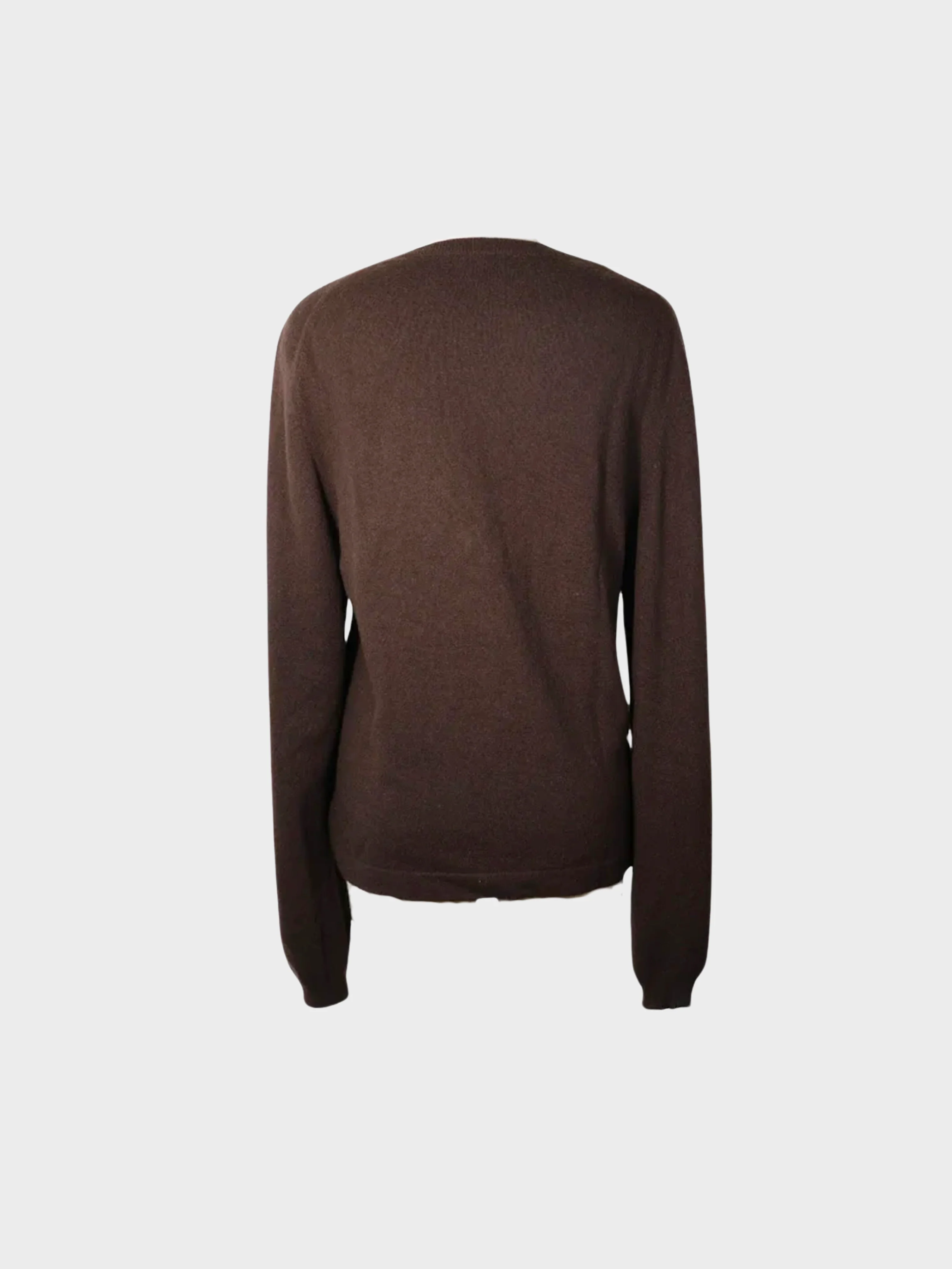 Hermès by Martin Margiela 2000s Brown Cashmere Clou De Selle Button Cardigan - Image 2