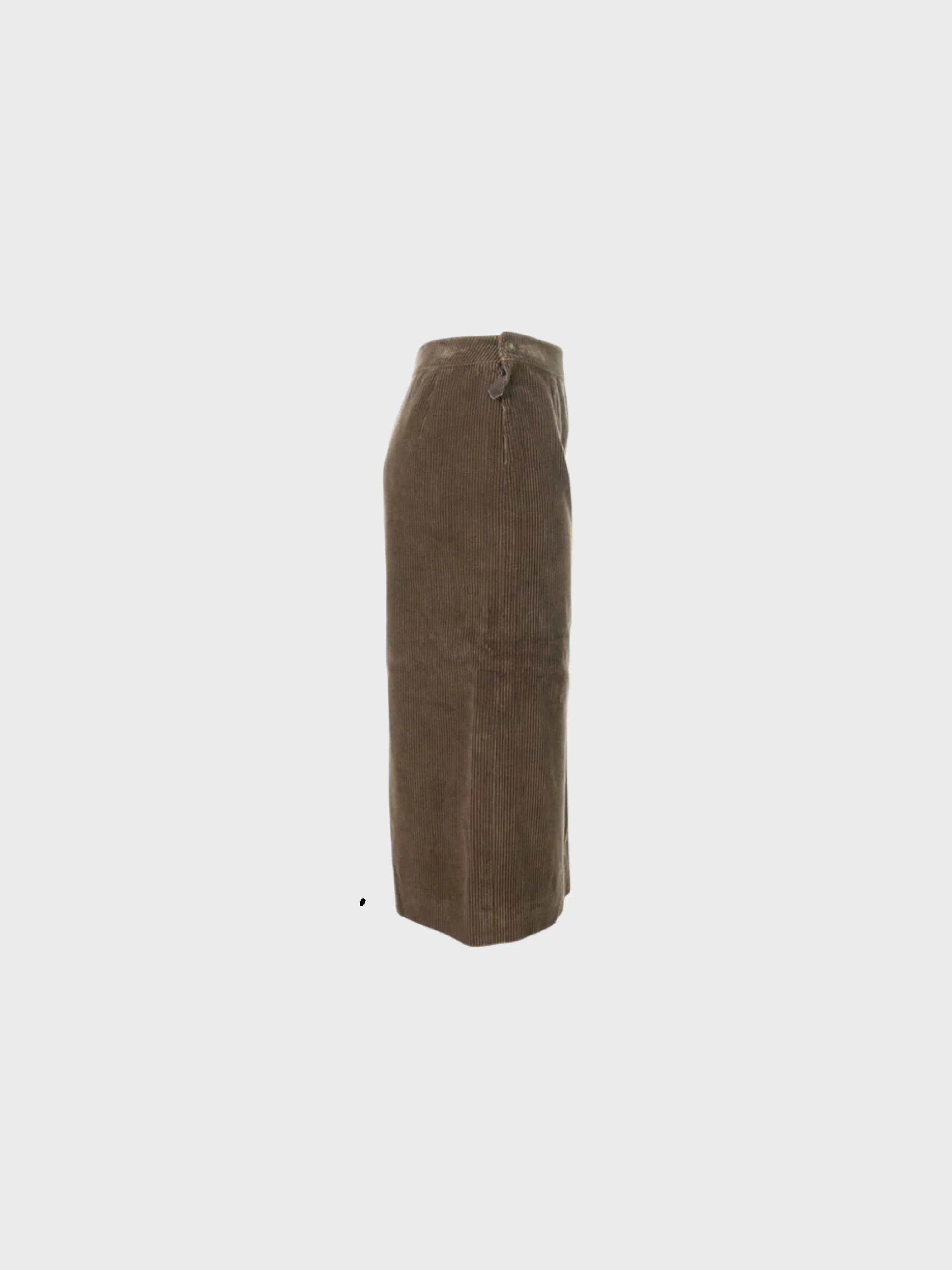 Hermès by Martin Margiela 2000s Brown Cotton Cashmere Skirt - Image 3