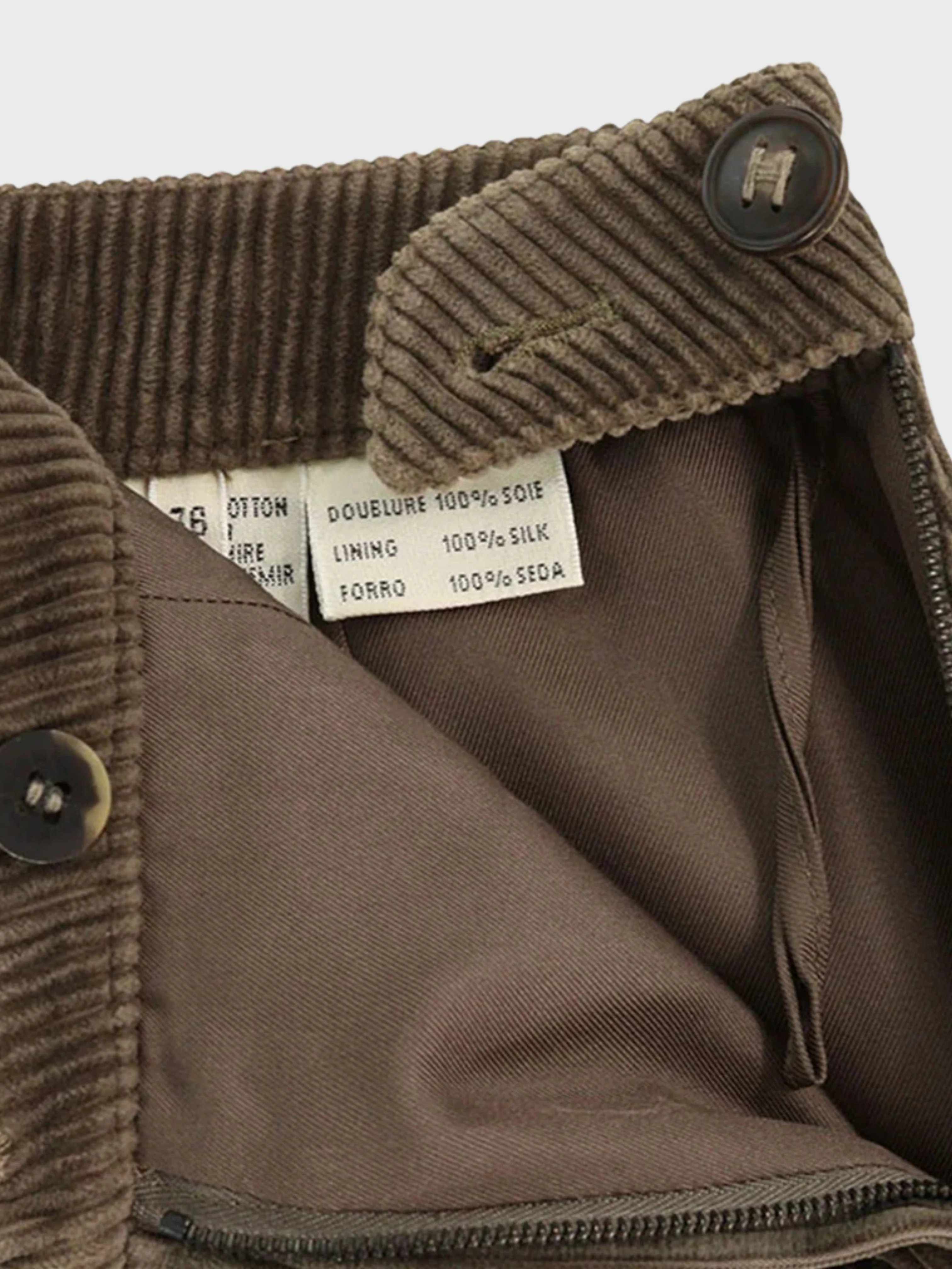 Hermès by Martin Margiela 2000s Brown Cotton Cashmere Skirt - Image 4