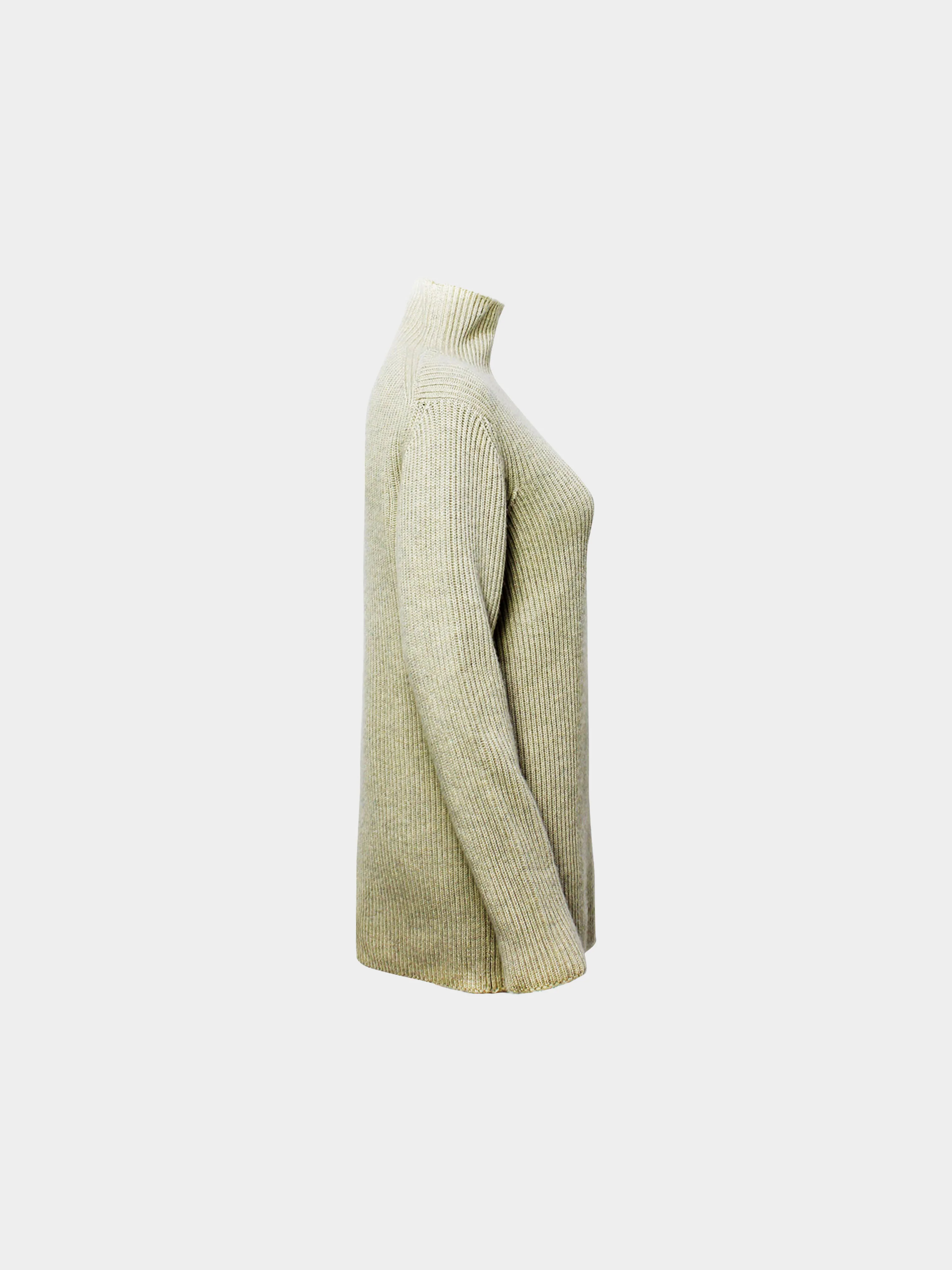 Hermès by Martin Margiela FW 2000 Turtleneck Rib Knit Sweater - Image 3